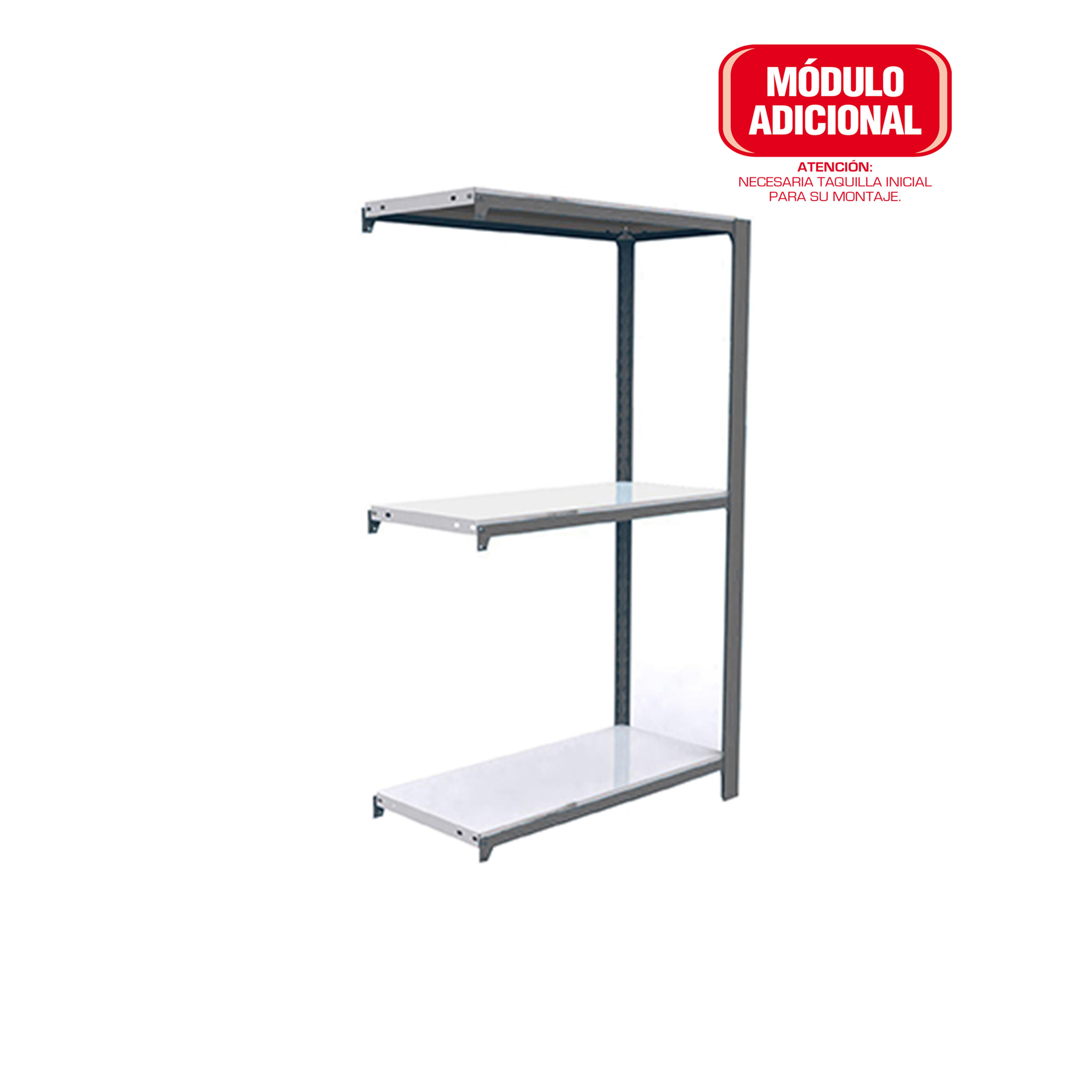 Estanteria sin tornillos officlick adicional gris 100x90x30