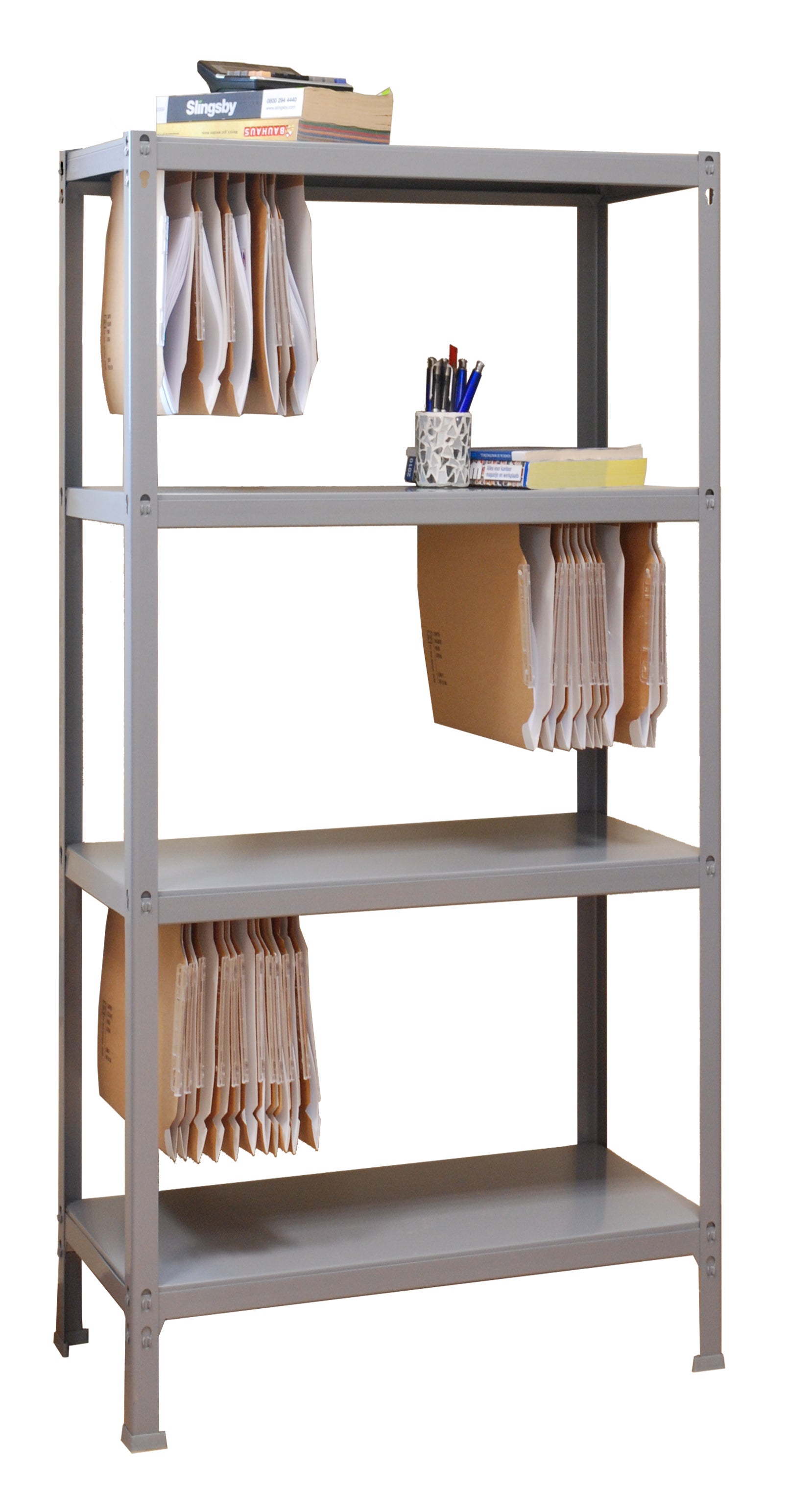 Estantería sin tornillos fileclick plus gris 160x100x36