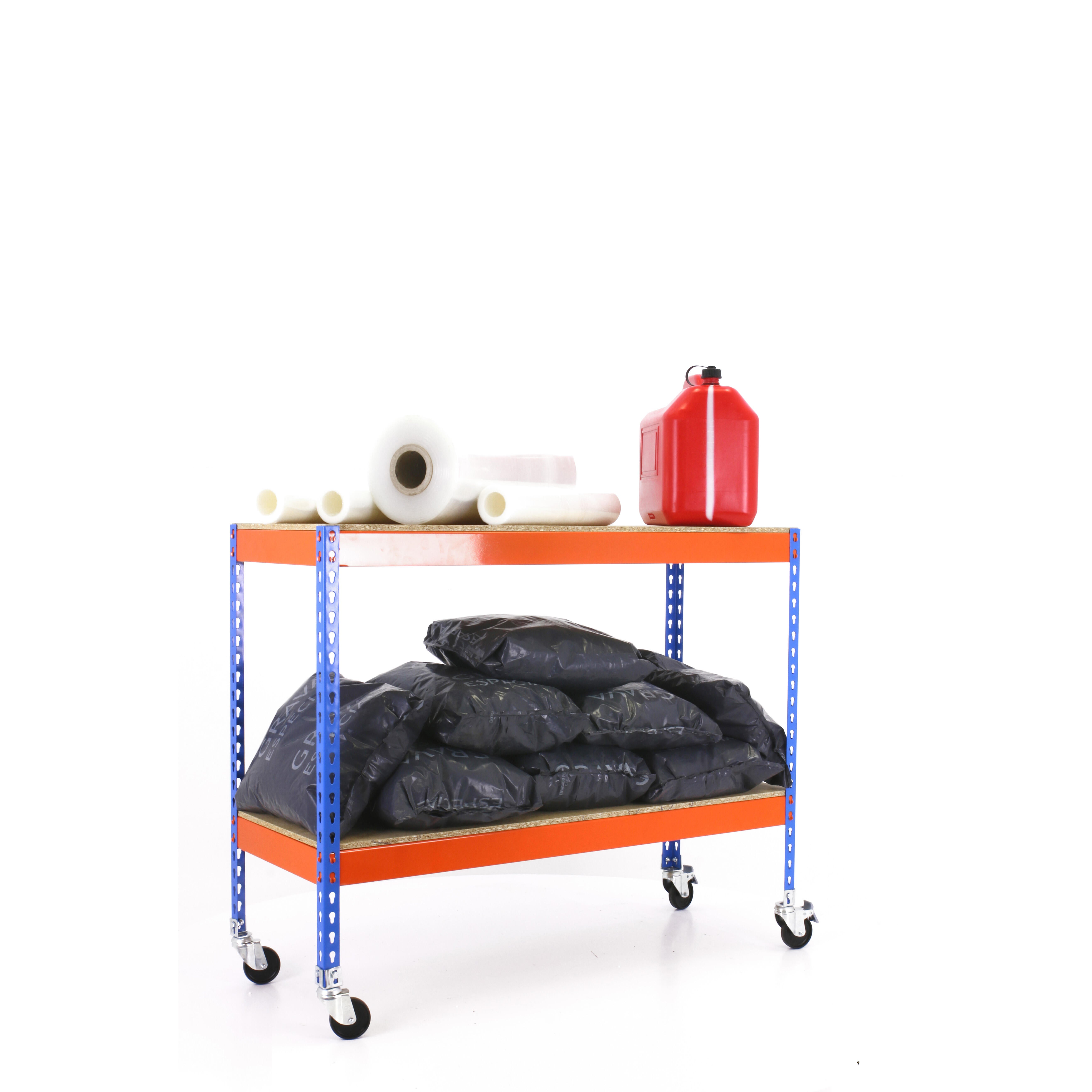 Estanteria simonforte 2 azul/ madera 90x150x60cm