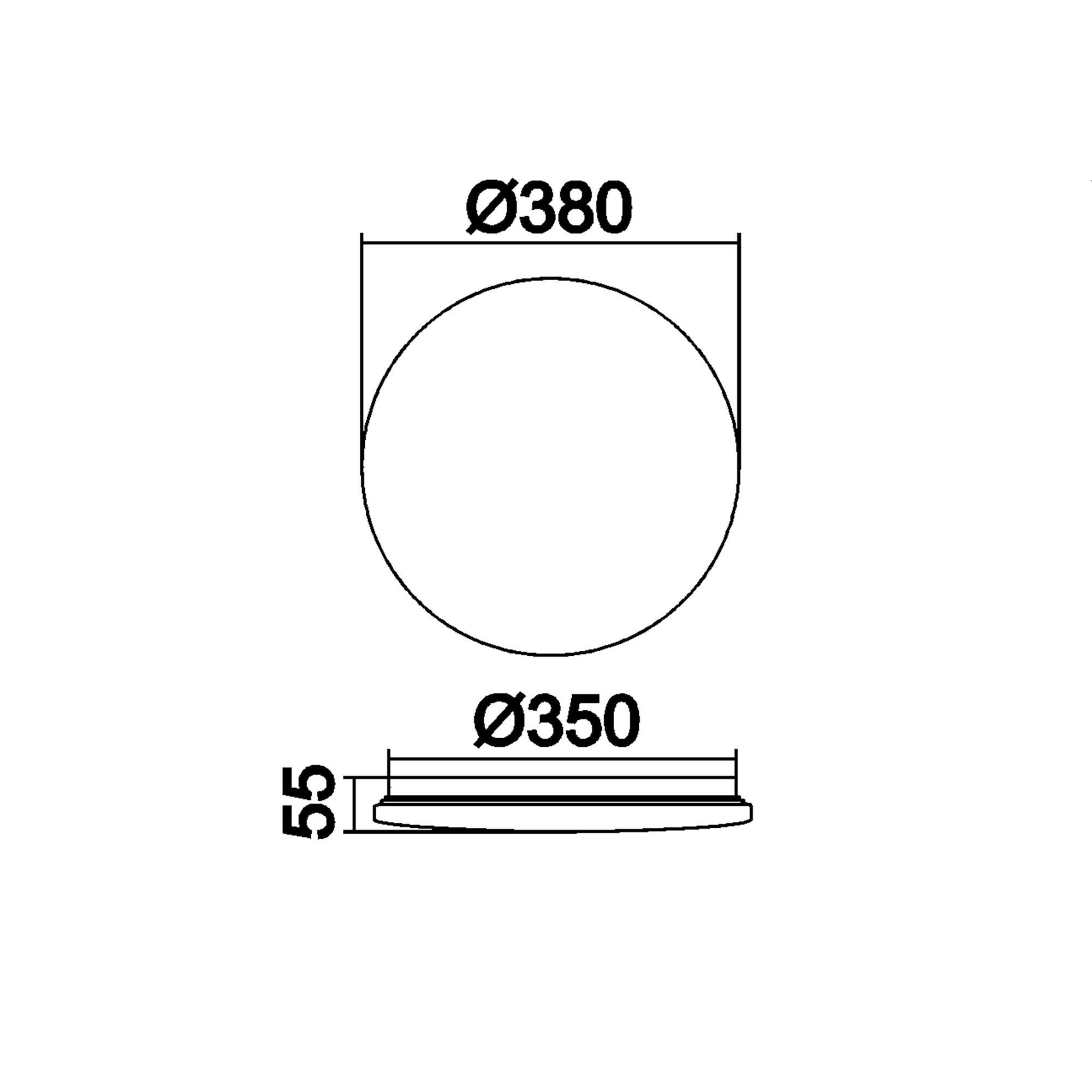 Plafón LED redondo blanco Eros pantalla bronce 2450 lm blanco neutro (4000K) ø38 cm IP20 - 3