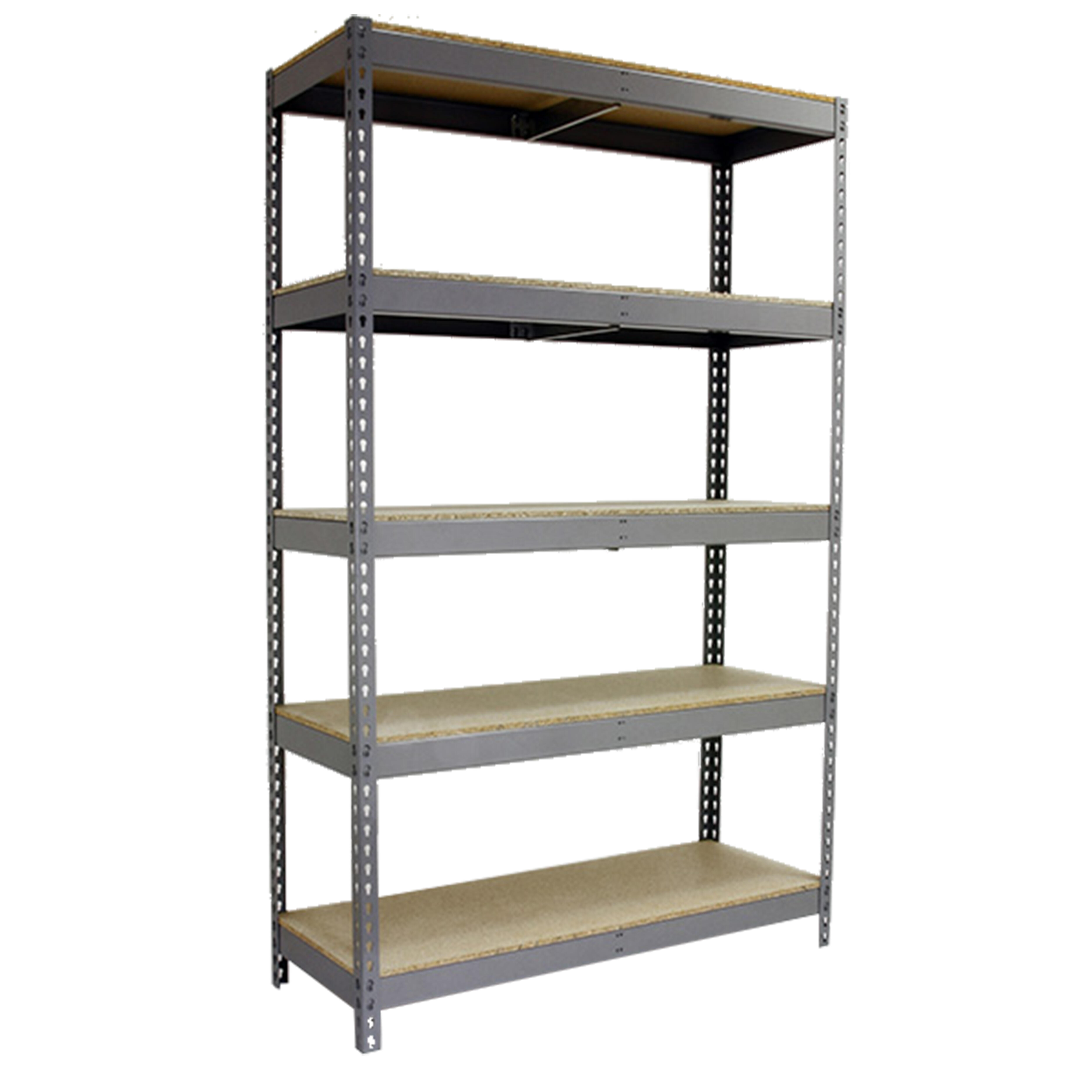 Estantería en kit de 200x210x45cm de carga máx. 500 kg por balda color galvanizado/madera