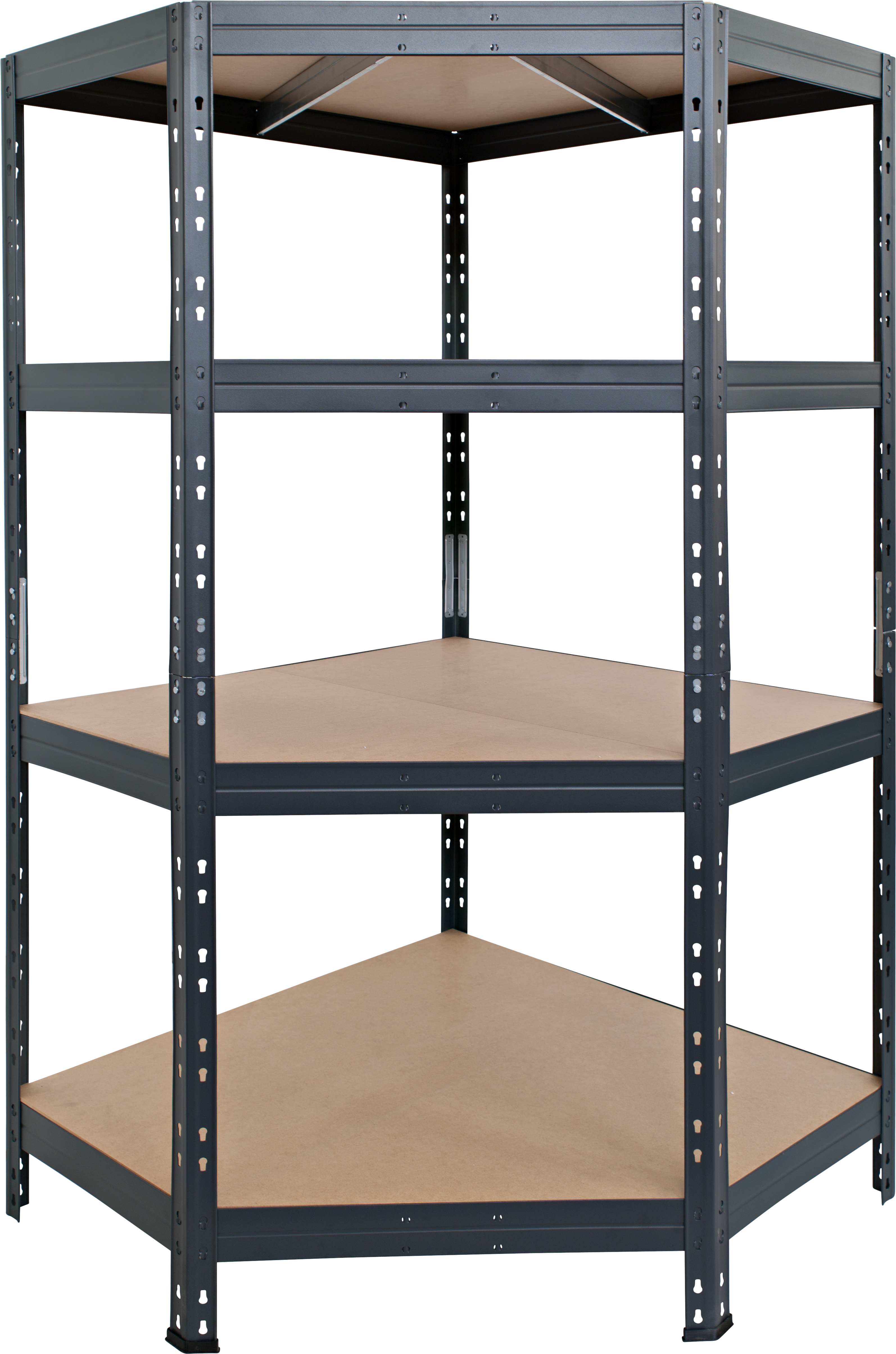 Estante metálica de canto 4 prateleiras madeira 180x90x45 cm 250 kg Ar Shelving - 2