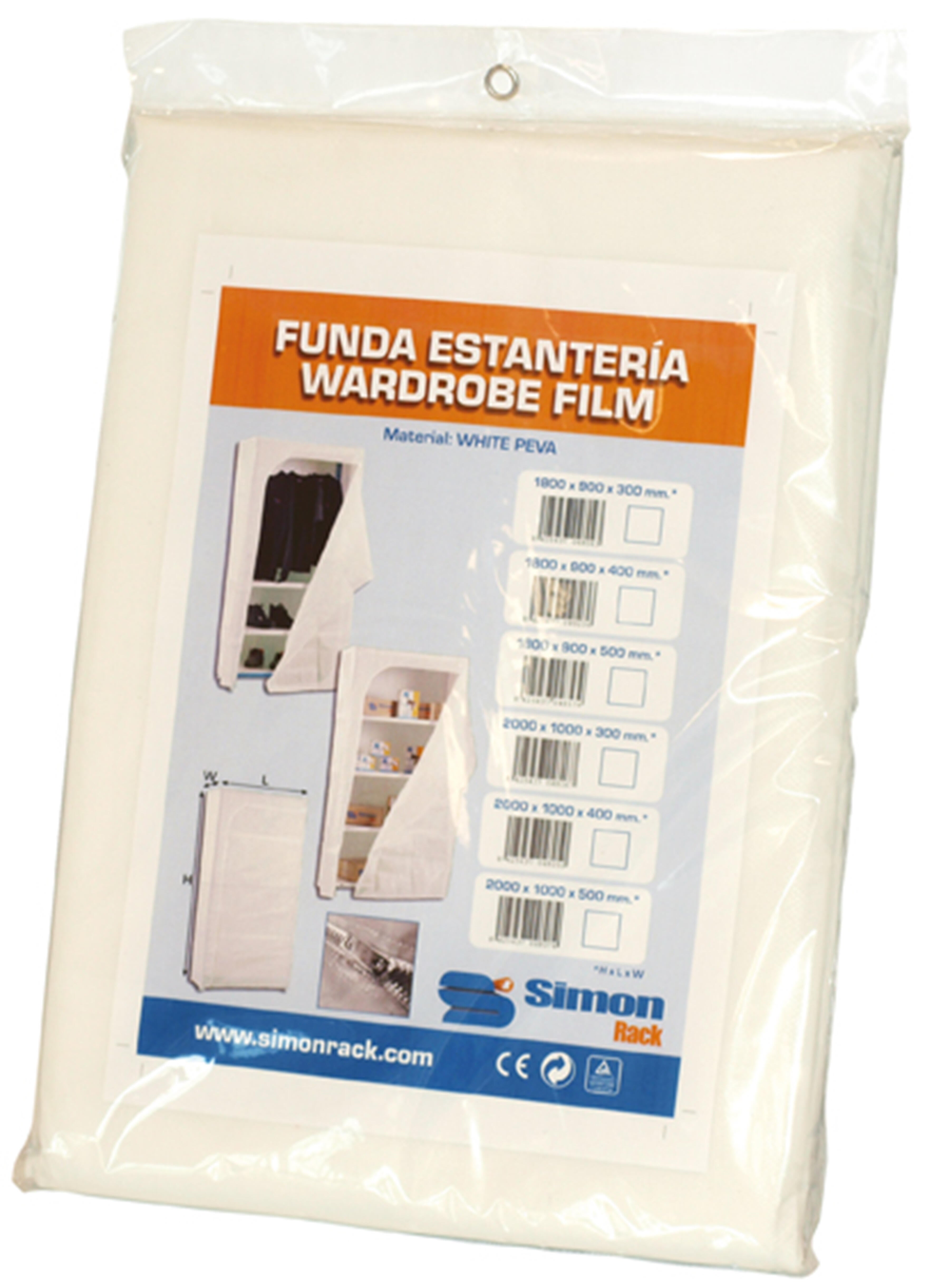 Funda Estantería 180x90x40 BLANCA - 3