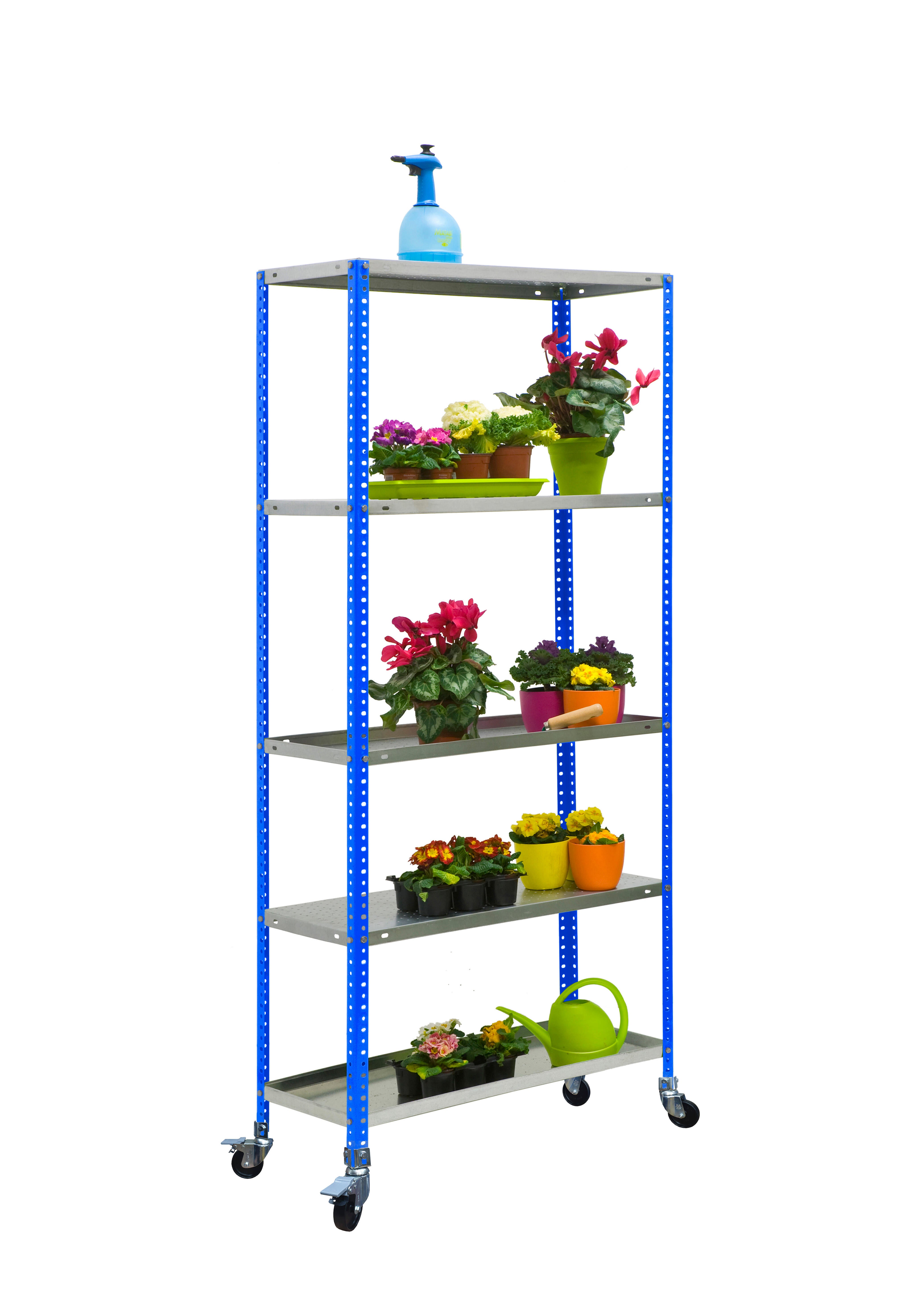 Estantería metálica en kit 191.5x90x30cm y carga max. 100 kg por balda atornilla