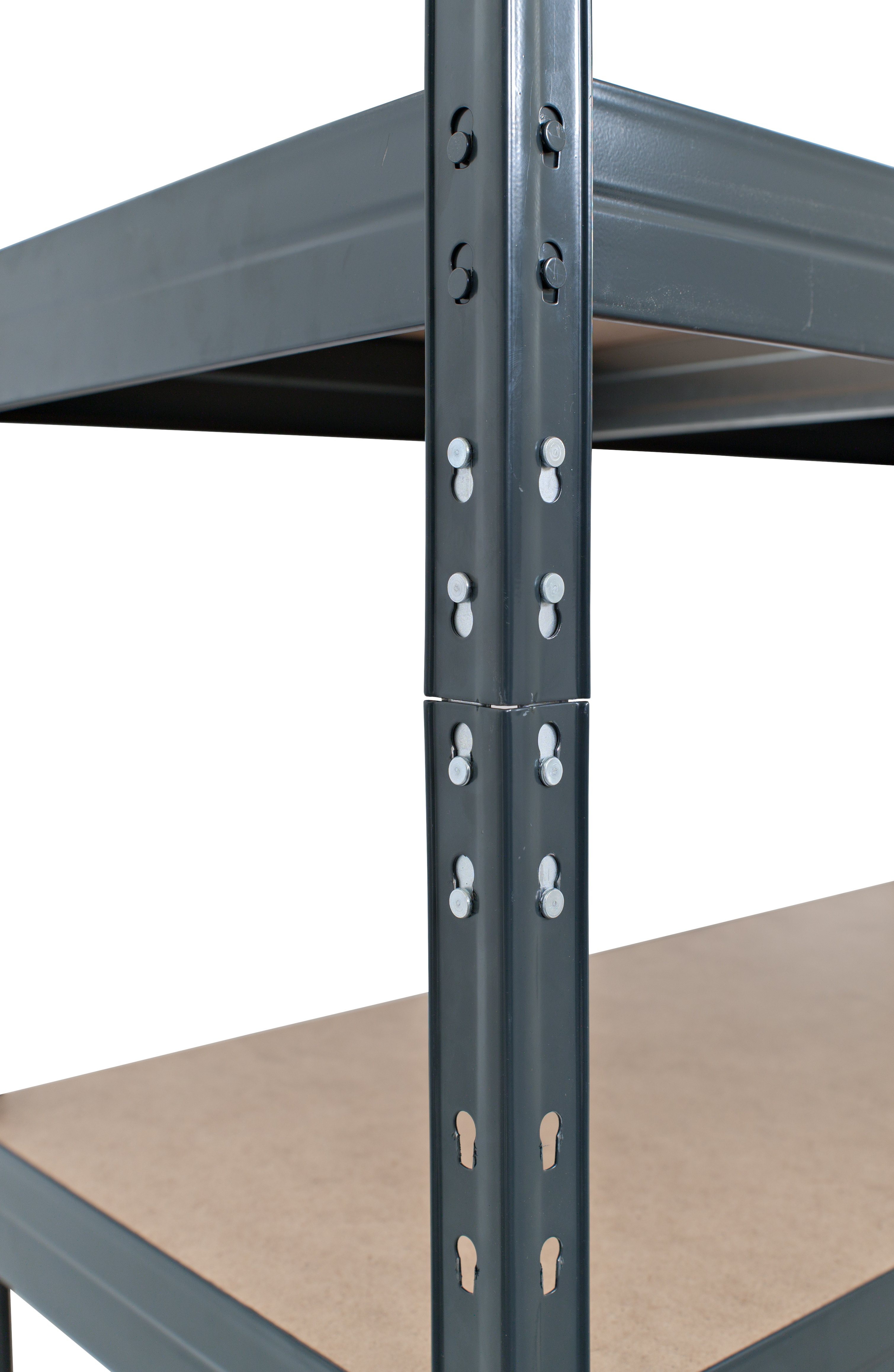 Estante metálica preto 4 prateleiras MDF 90x45x180 cm 360 kg Ar Shelving - 23