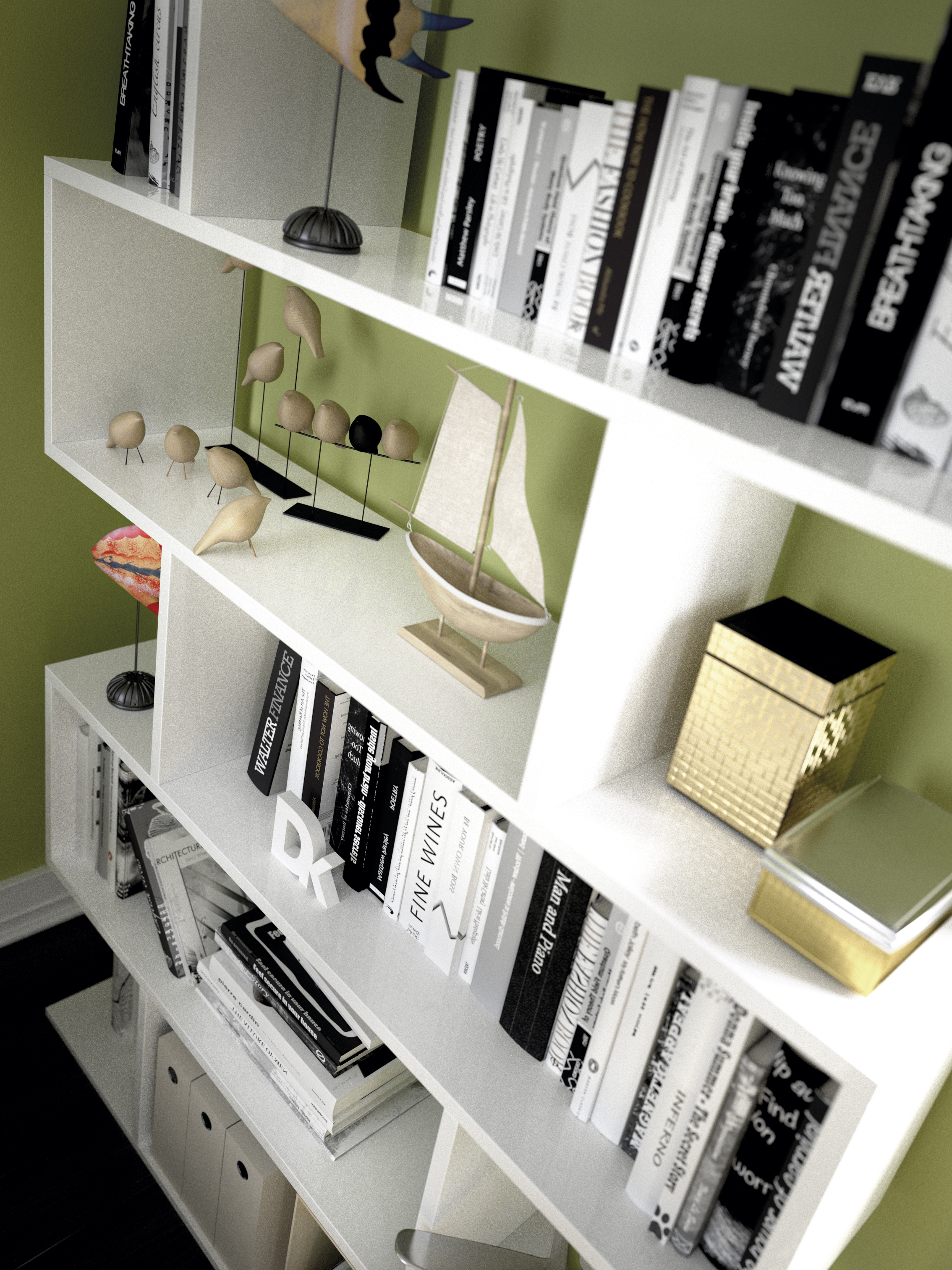 Libreria 7 ripiani Alta Lis L 80 x P 25 x H 190 cm bianco, portata per ripiano 5 kg - 5