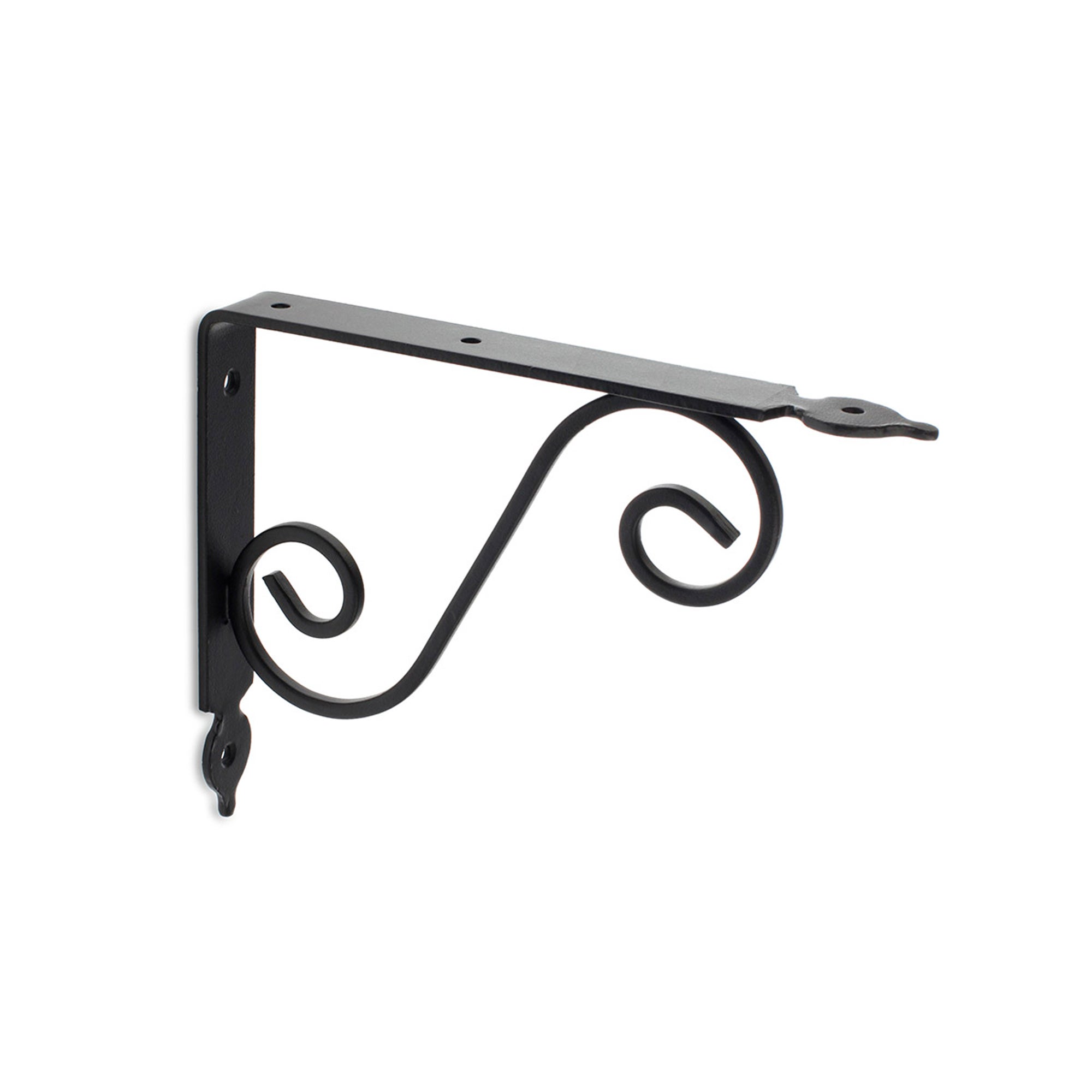 1 escuadra fabricada en acero negro para baldas de 240 mm