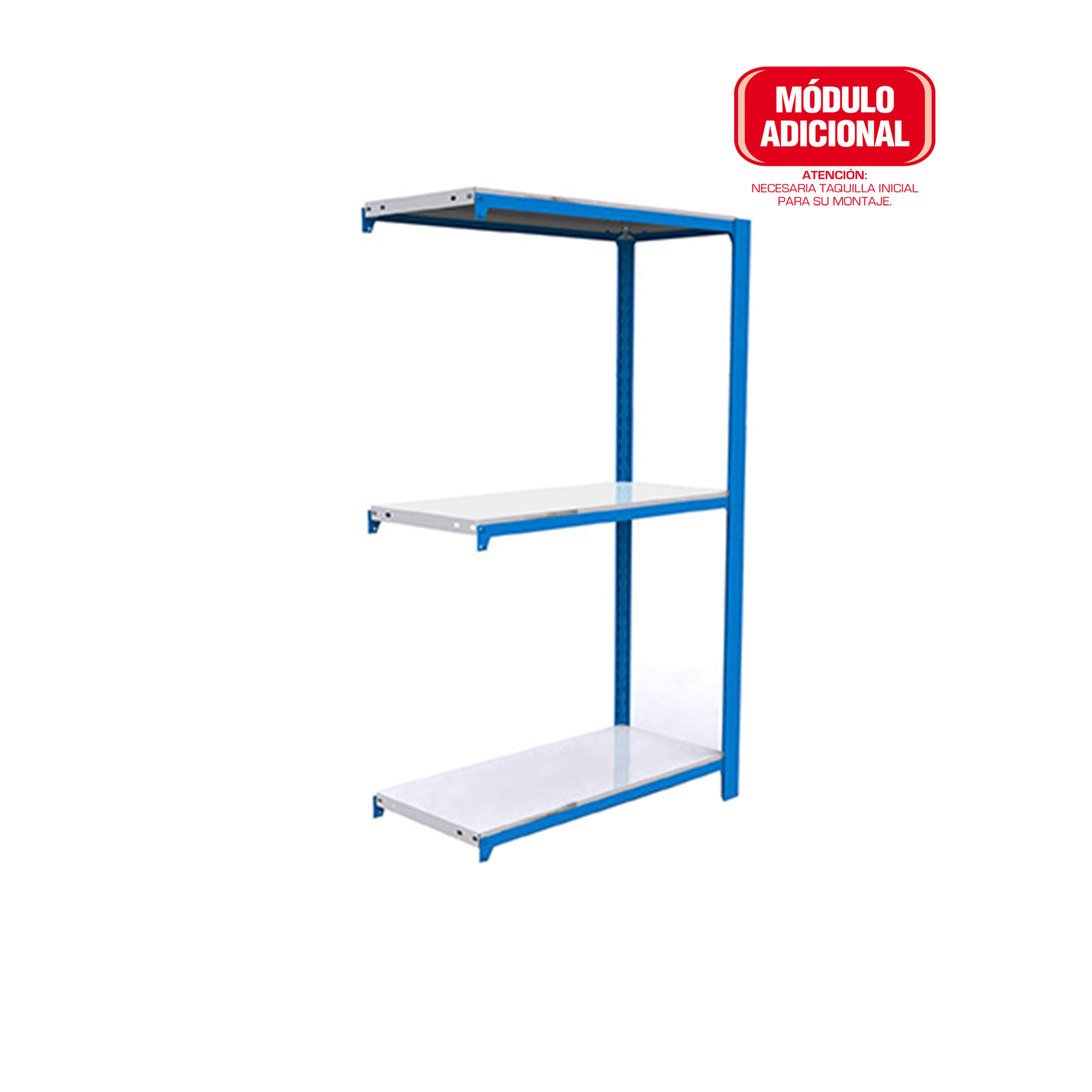 Estanteria sin tornillos officlick adicional azul 100x90x30