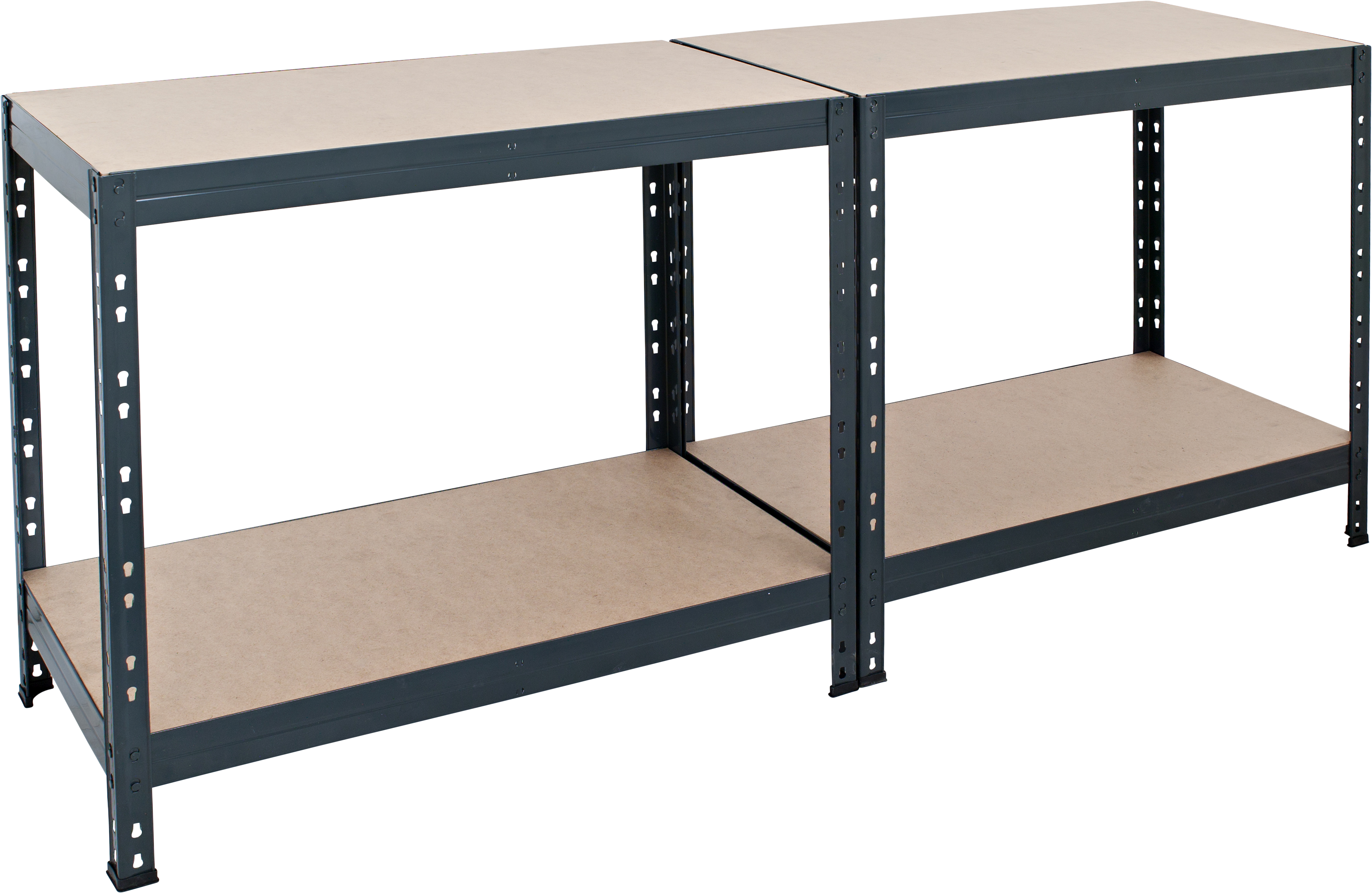 Estante metálica preto 4 prateleiras MDF 90x45x180 cm 360 kg Ar Shelving - 13