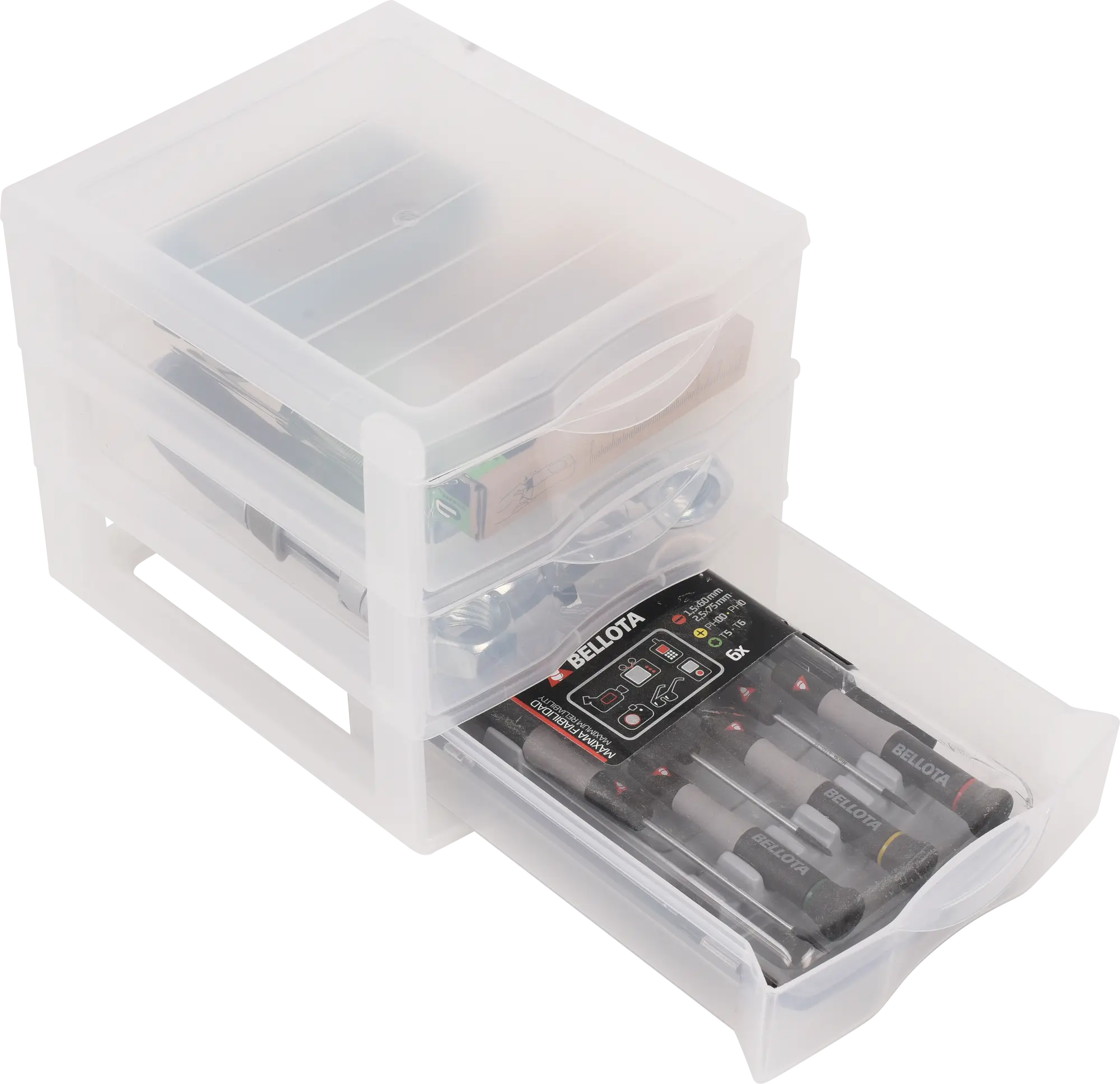 Bloco de gavetas ORGAMIX TRANSPARENTE 17X21X18 CM - 11