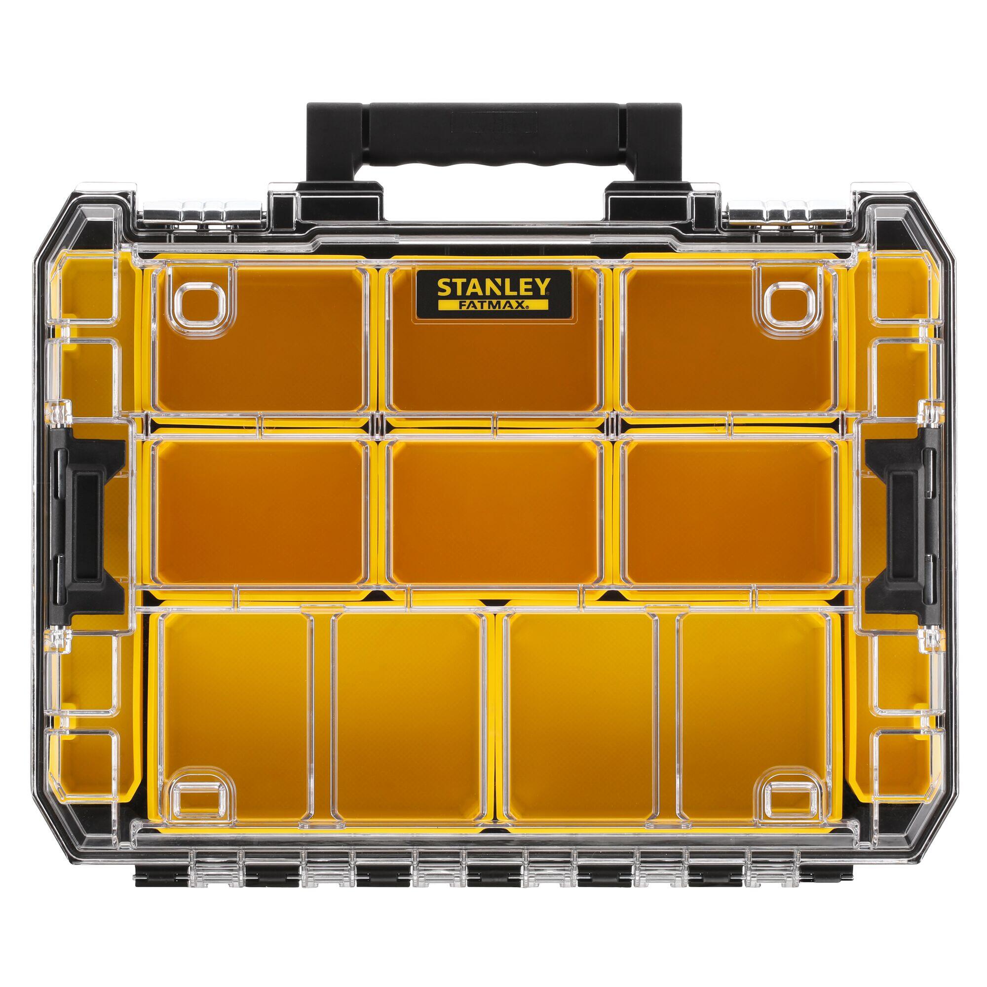 Organizador con tapa transparente stanley tstack