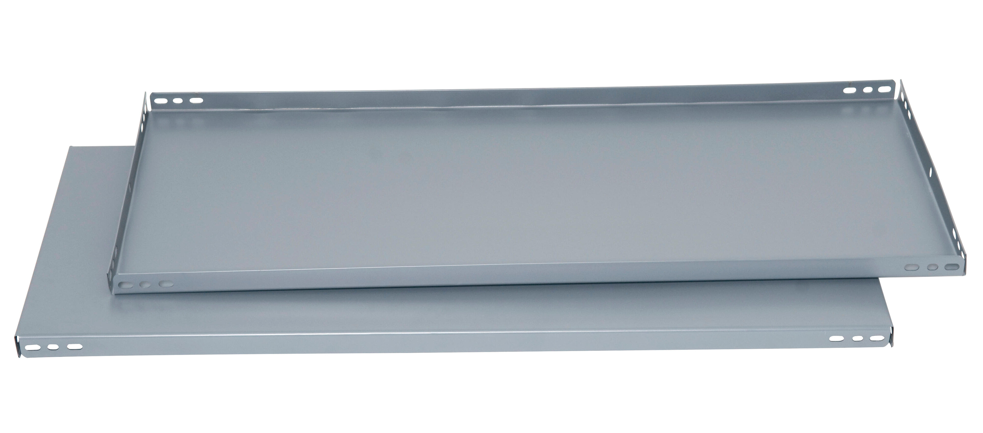 Balda recta para sistema de estantes de acero gris de 110x40cm