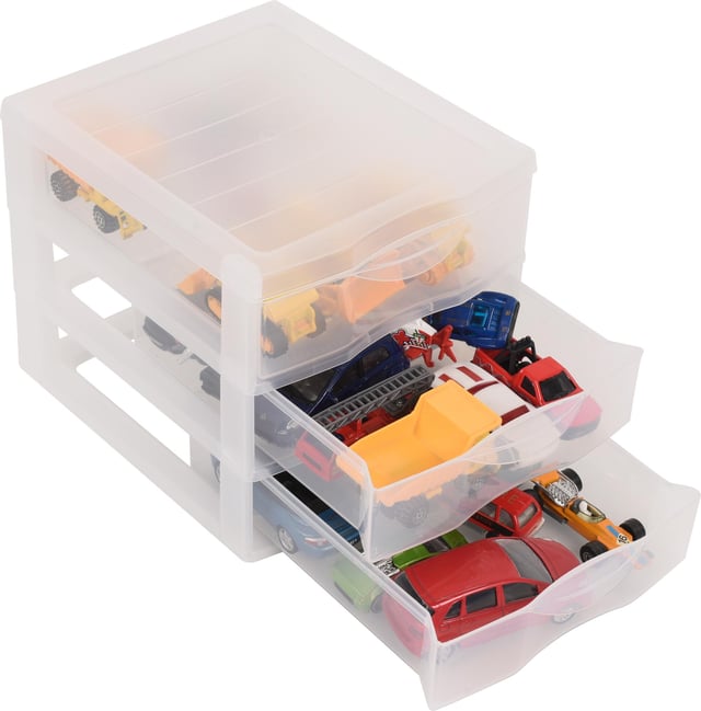 Bloco de gavetas ORGAMIX TRANSPARENTE 17X21X18 CM