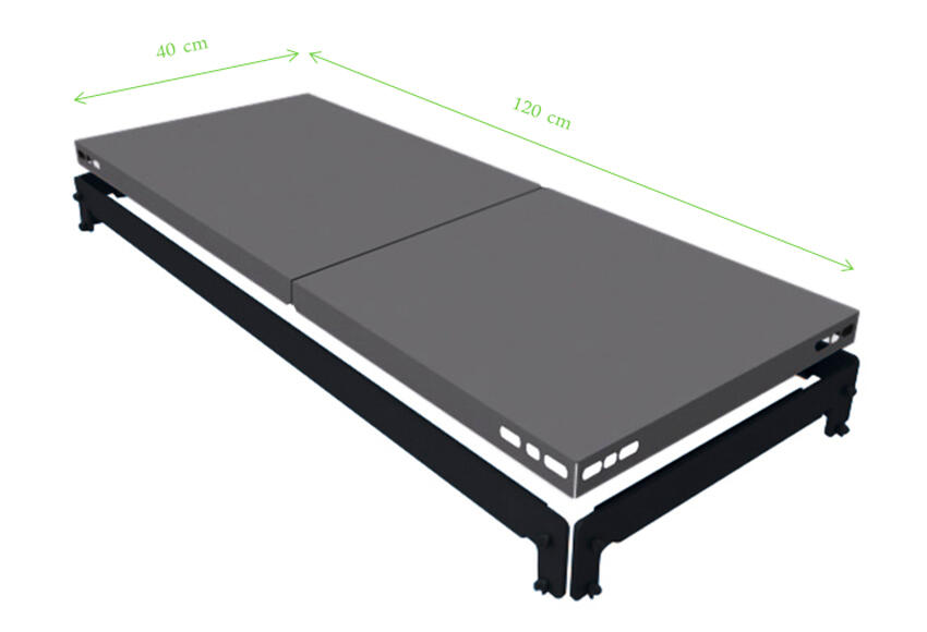 Reforço para estante metálica aço cinza 40 cm 250 kg - 3