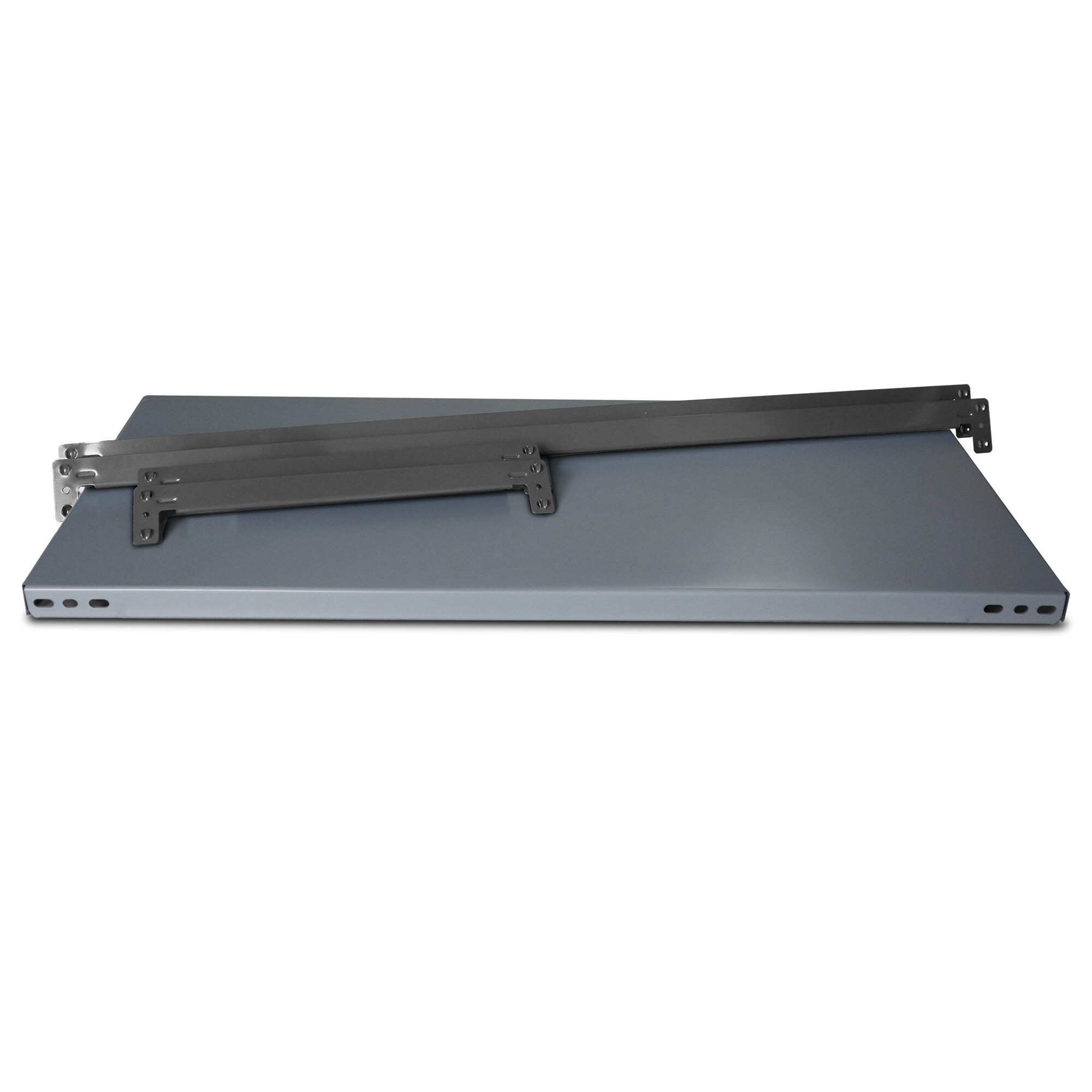 Balda recta para sistema de estantes de acero gris de 100x60cm