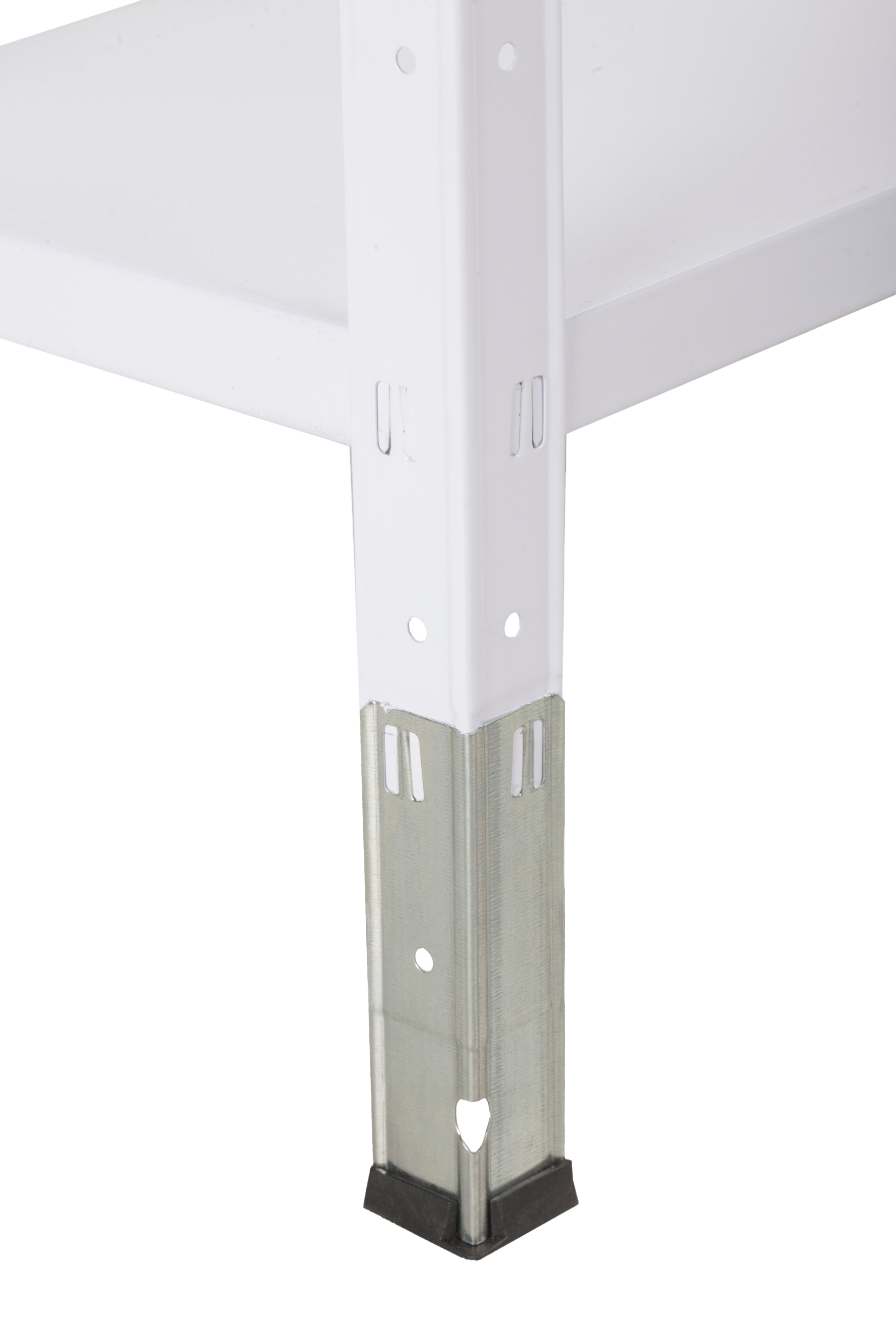 Estante metálica branco 5 prateleiras 180x90x30 cm 70 kg Spaceo - 9