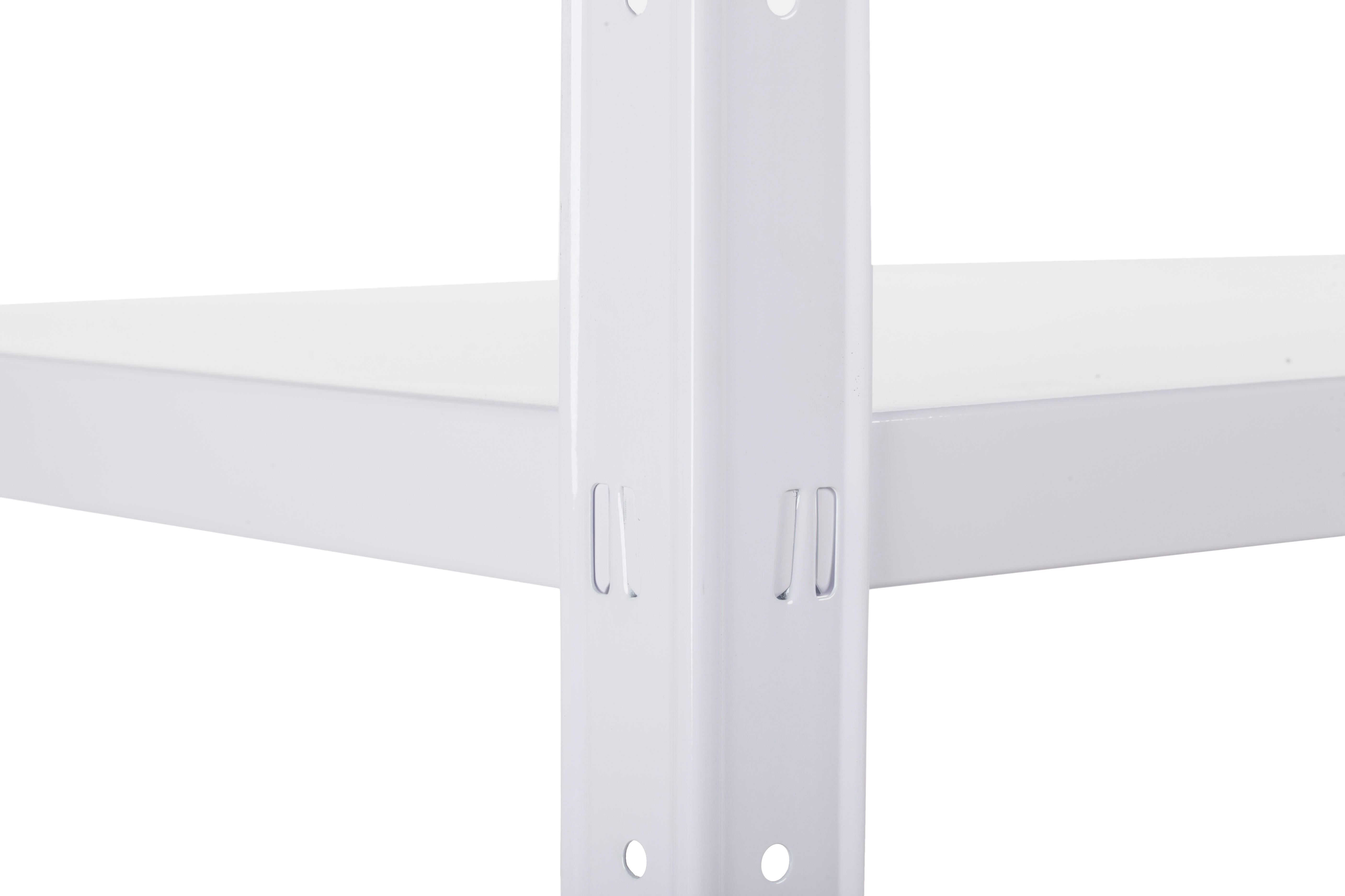 Estante metálica branco 5 prateleiras 180x90x40 cm 70 kg Spaceo - 11