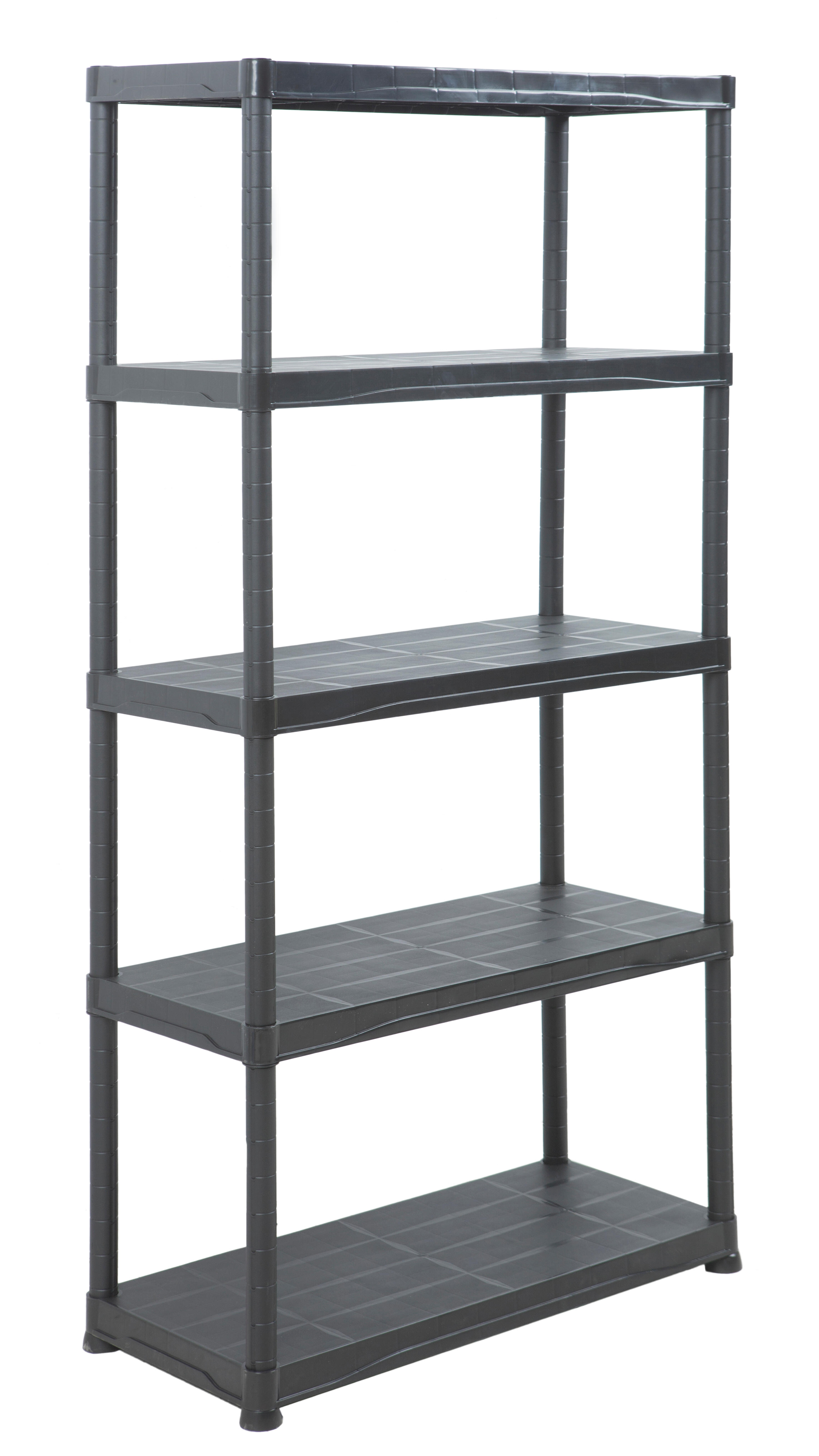 Estante em PVC preto 5 prateleiras 180x90x40 cm 200 kg Tayg Home - 15