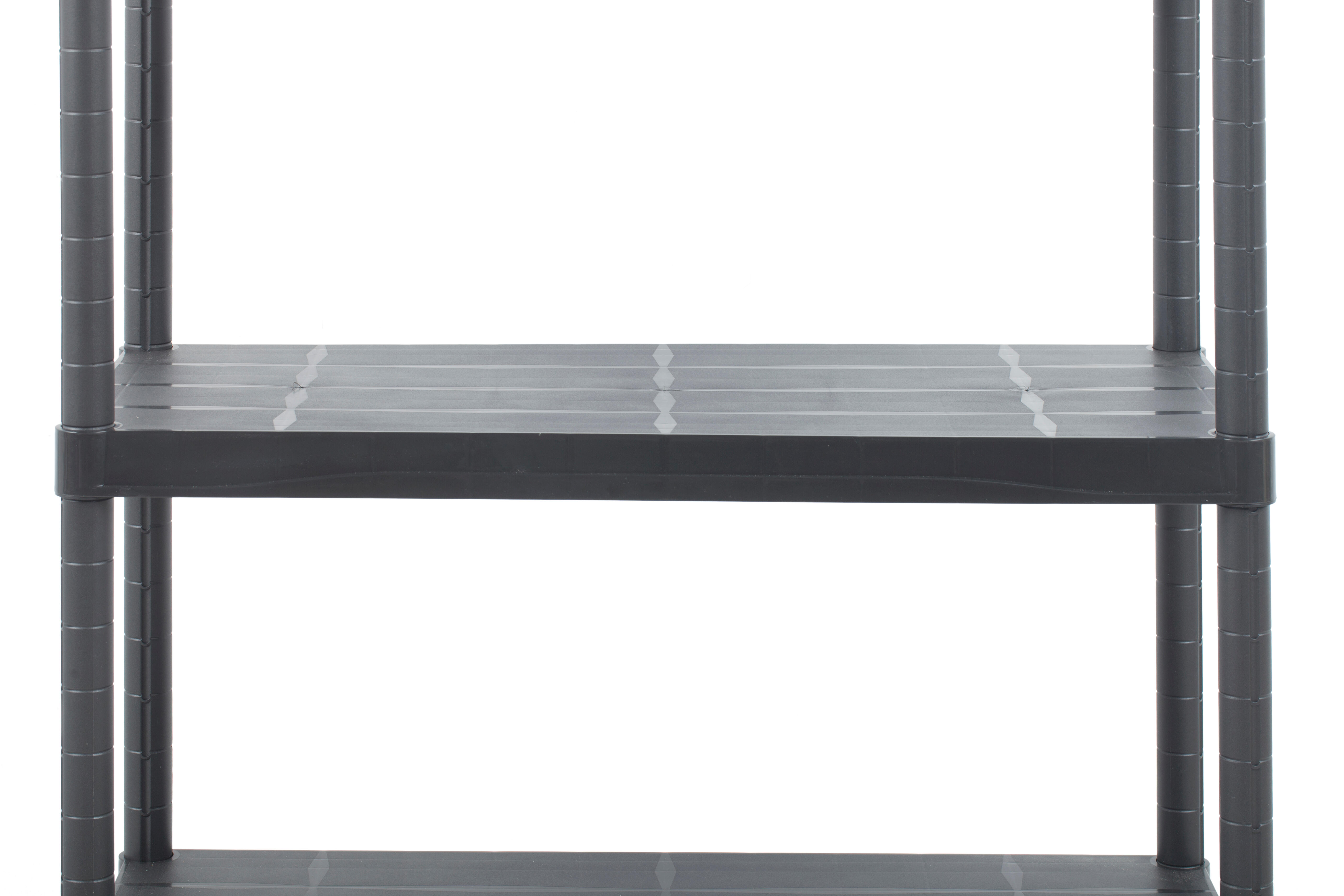 Estante em PVC preto 5 prateleiras 180x90x40 cm 200 kg Tayg Home - 7