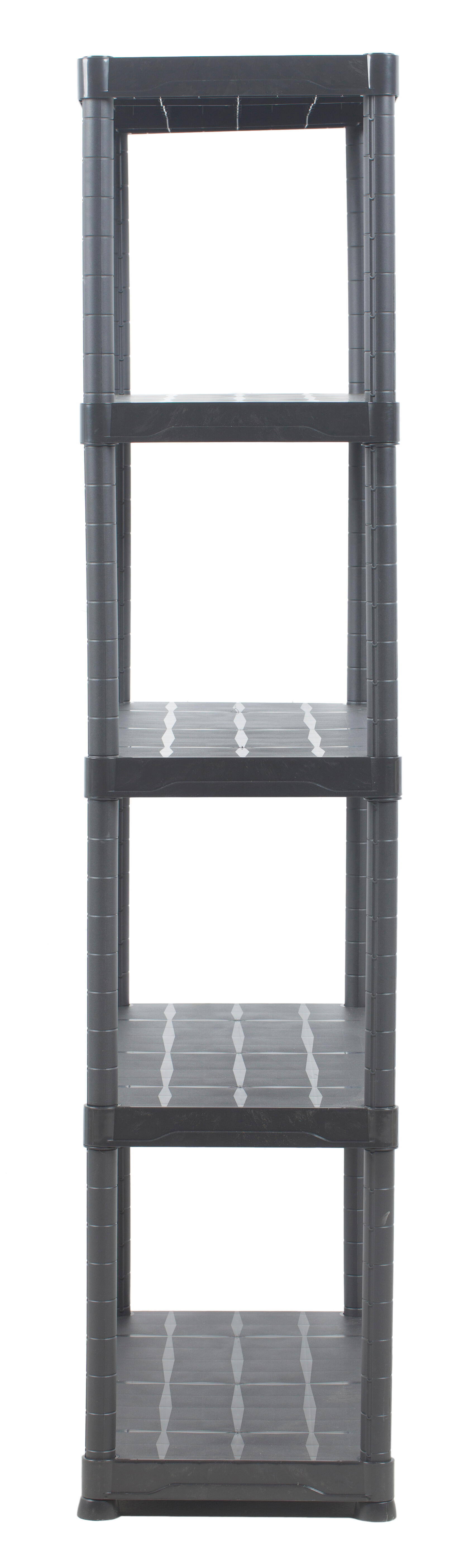 Estante em PVC preto 5 prateleiras 180x90x40 cm 200 kg Tayg Home - 6