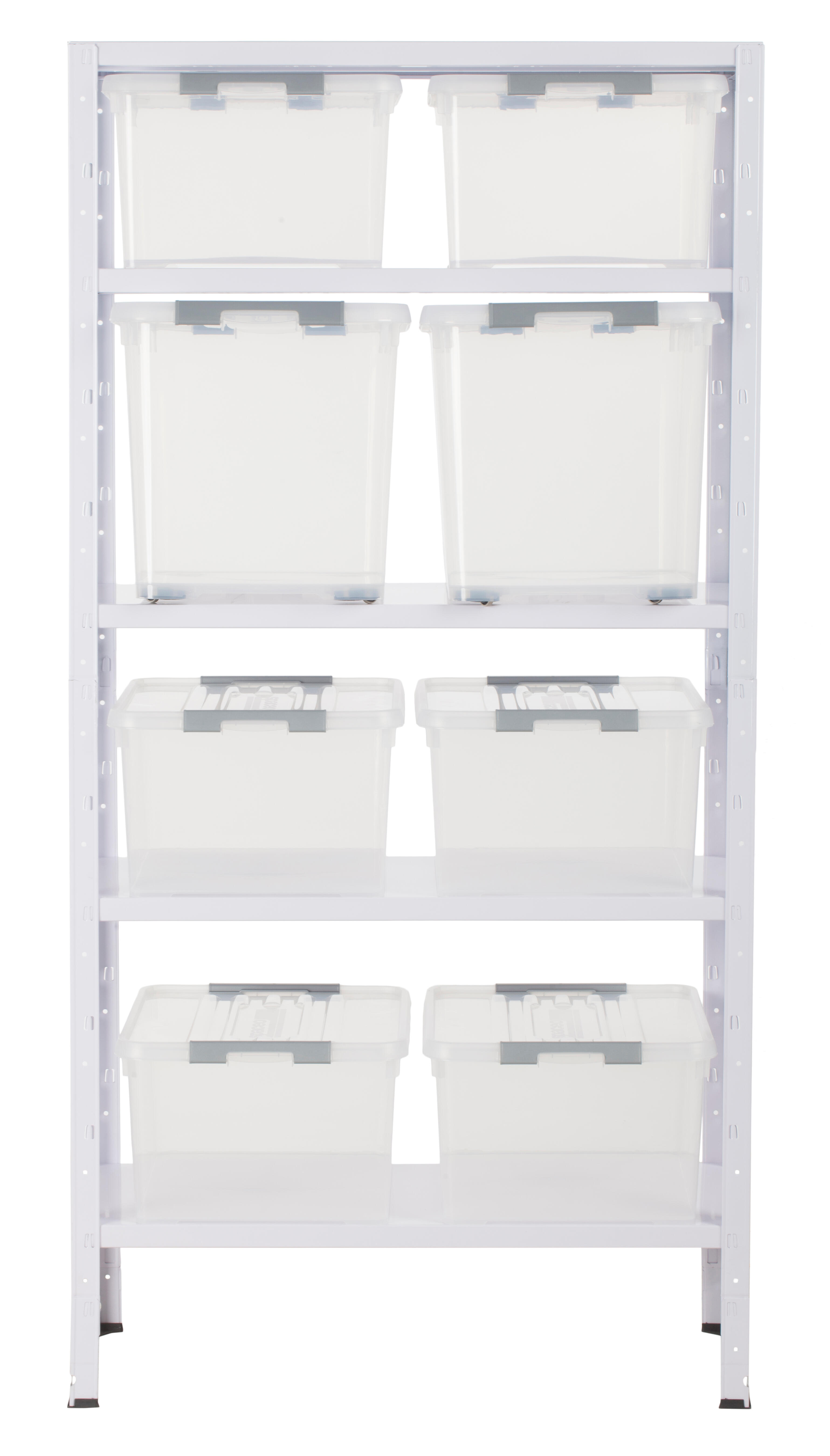 Estante metálica branco 5 prateleiras 180x90x40 cm 70 kg Spaceo - 4