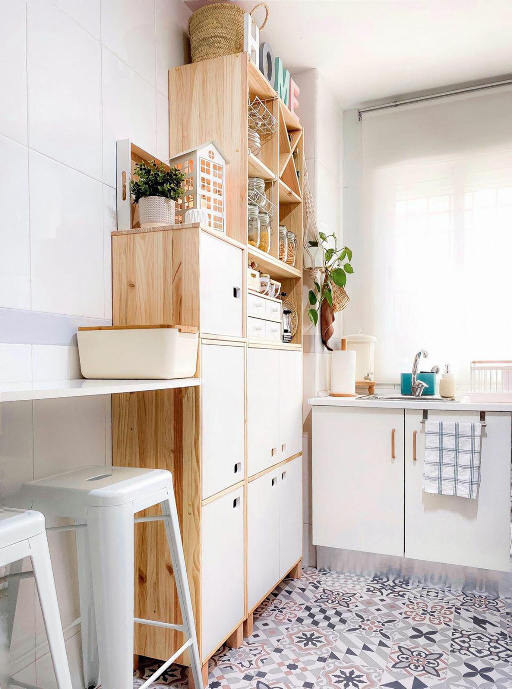 Estantería de madera en kit Dinamic de 70,8x105,4x33 cm y 50 kg max, por balda - 12