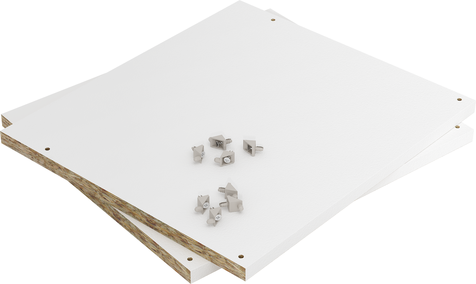 Pack dos baldas despensero 36,9x33x1,5 cm color blanco