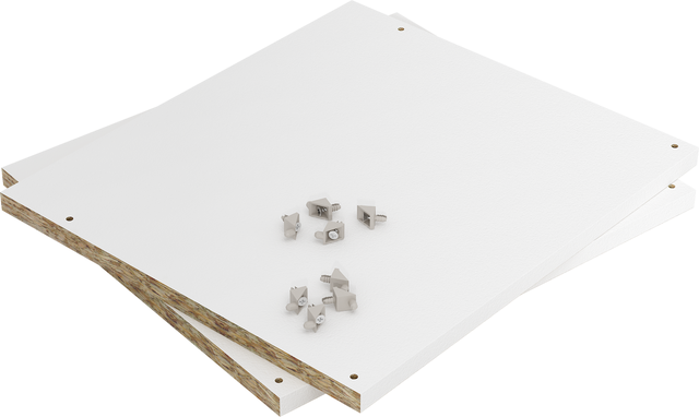Pack dos baldas despensero 36,9x33x1,5 cm color blanco