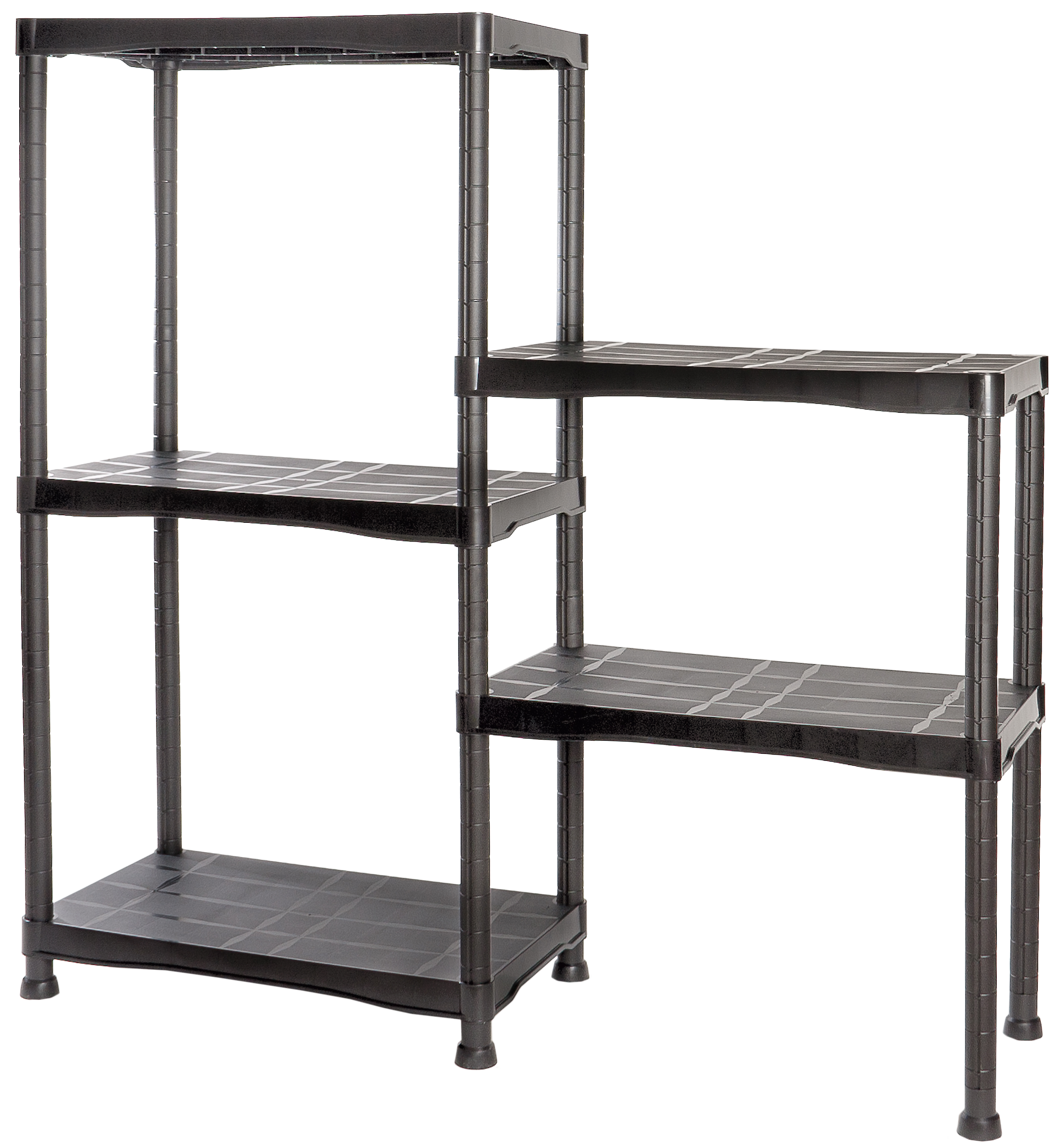 Estante em PVC preto 5 prateleiras 180x90x40 cm 200 kg Tayg Home - 2
