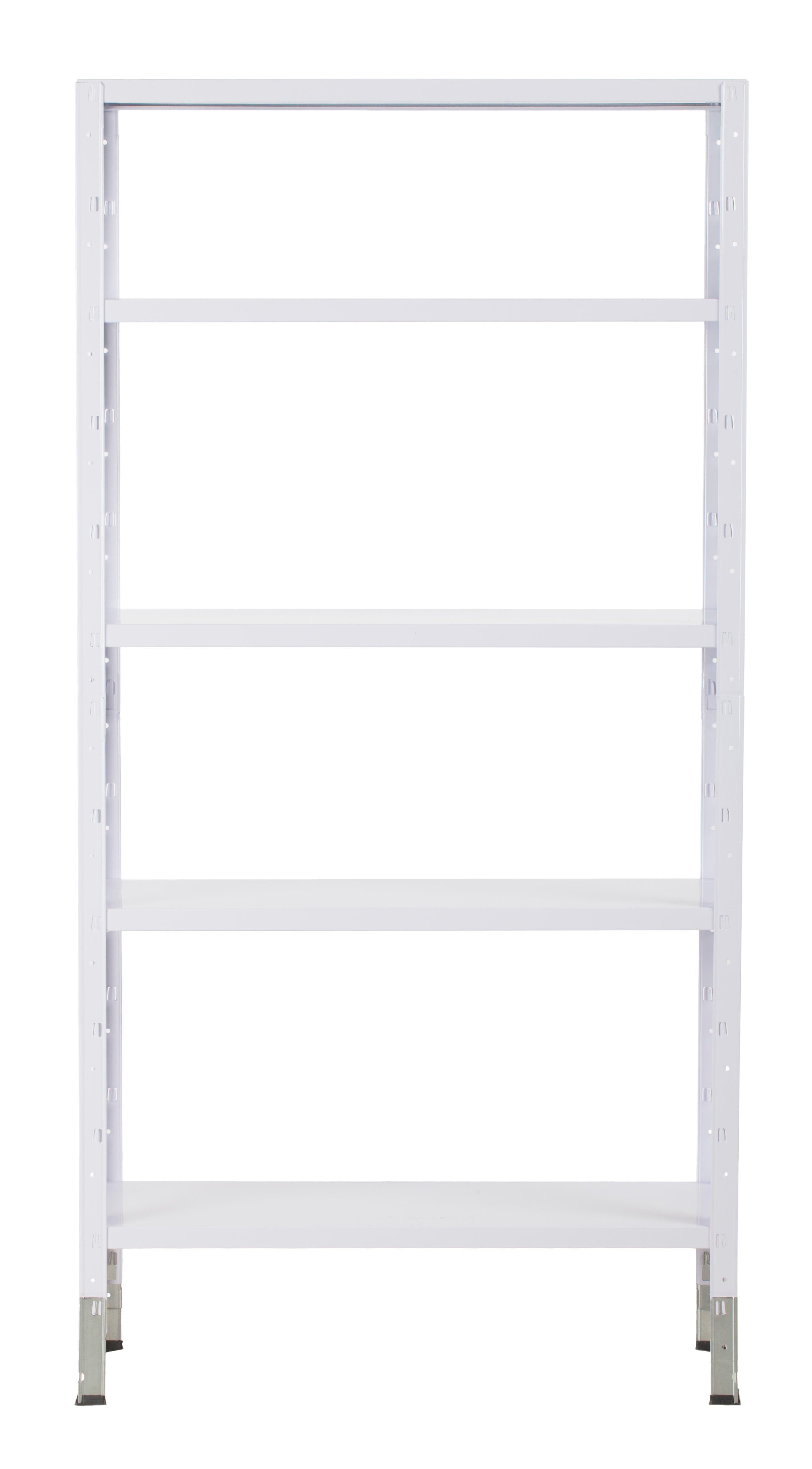 Estante metálica branco 5 prateleiras 180x90x30 cm 70 kg Spaceo - 2