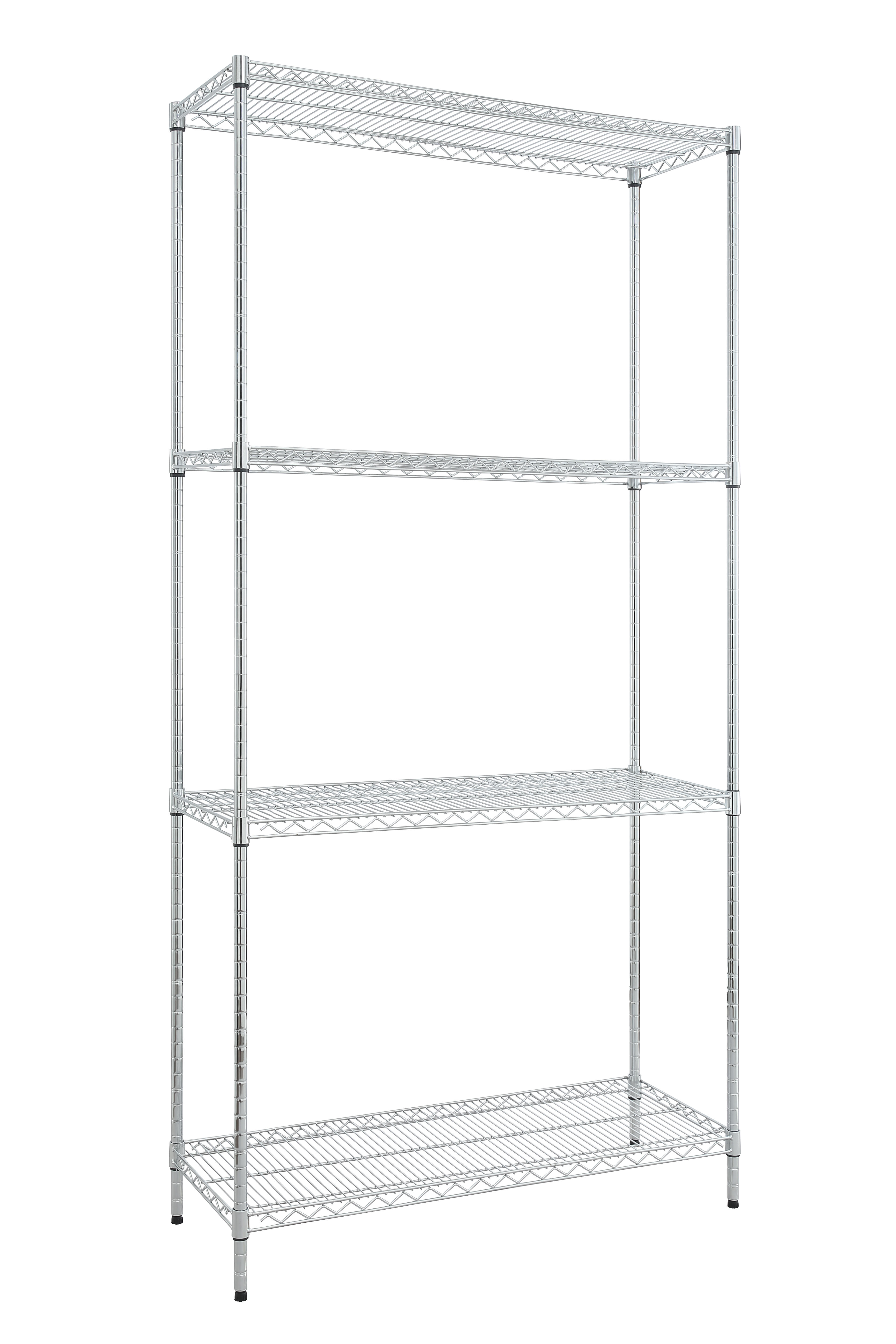 Estantería cromada nsf pro 180x90x45 4 baldas 350kg