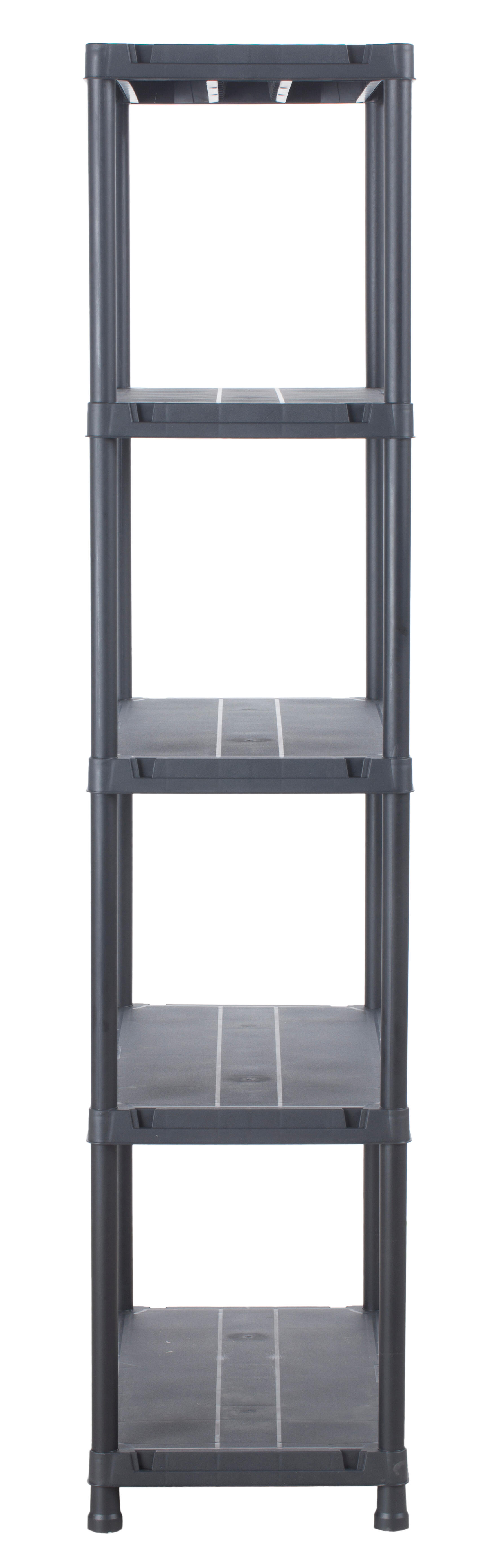 Estante em PVC preto 5 prateleiras 180x80x40 cm 250 kg Universal - 5