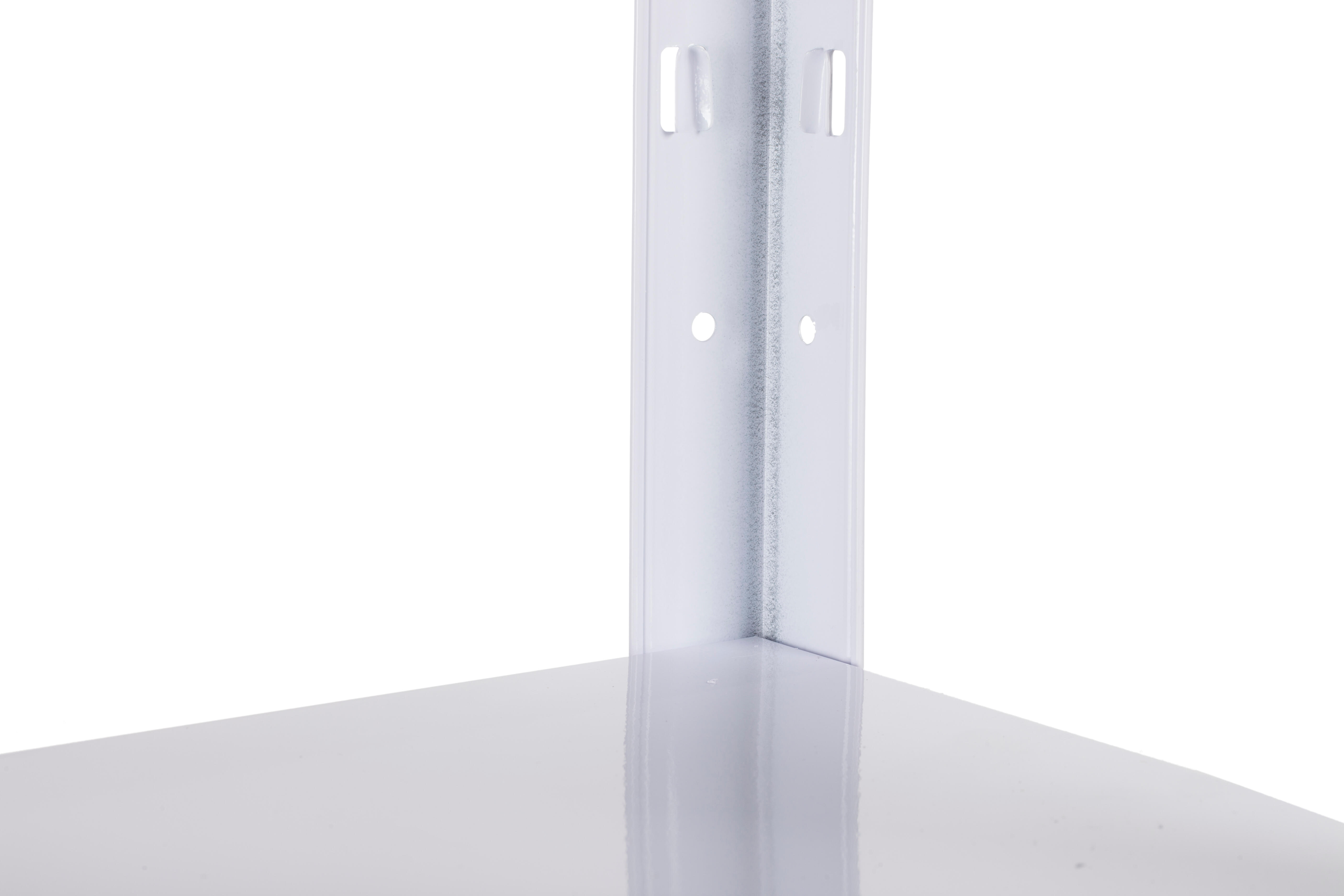 Estante metálica branco 5 prateleiras 180x90x30 cm 70 kg Spaceo - 10