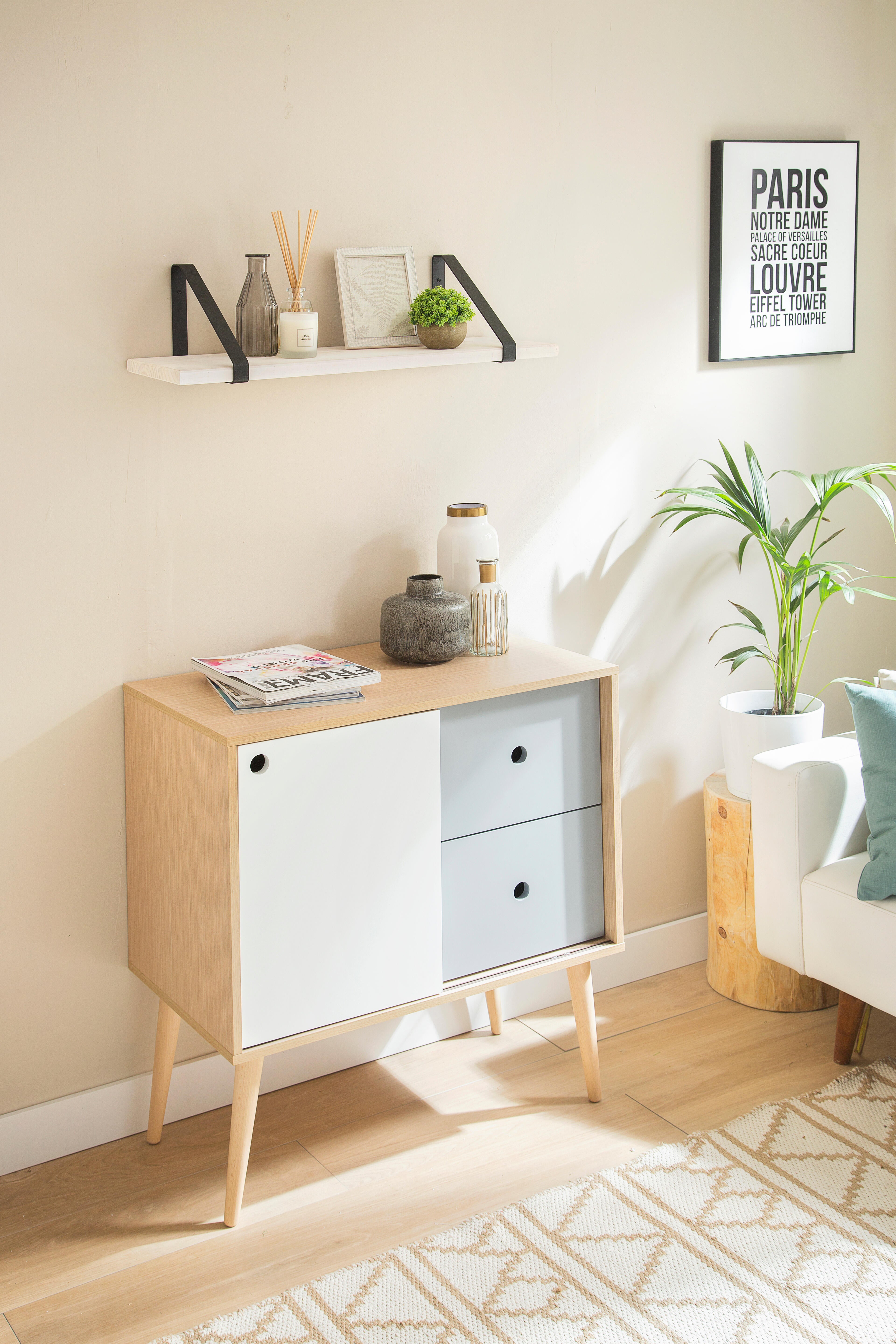 Balda pino decapado 800x250x25mm - 2