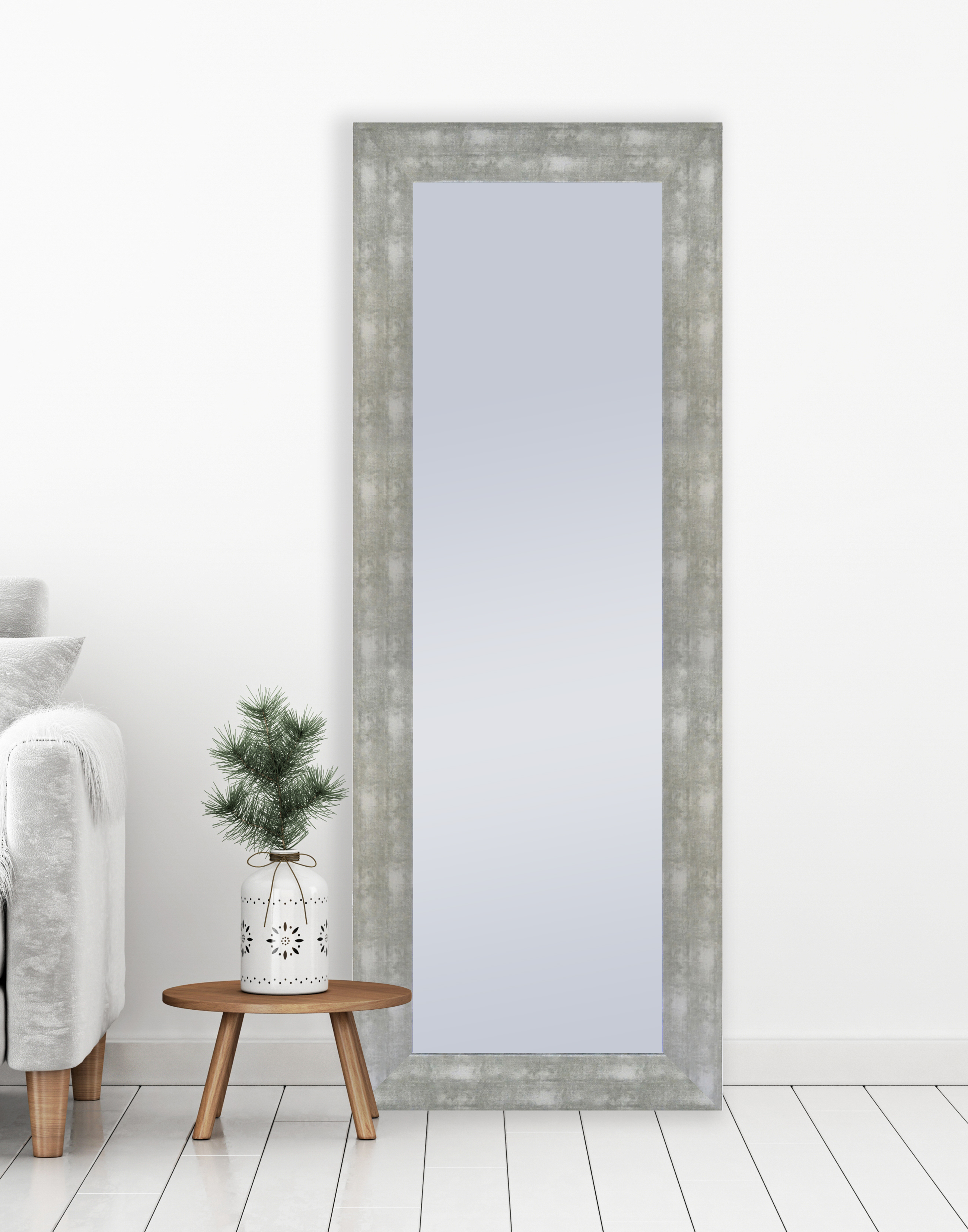 Espejo enmarcado rectangular Cartagena madera plata  de 58 x 160 cm - 2