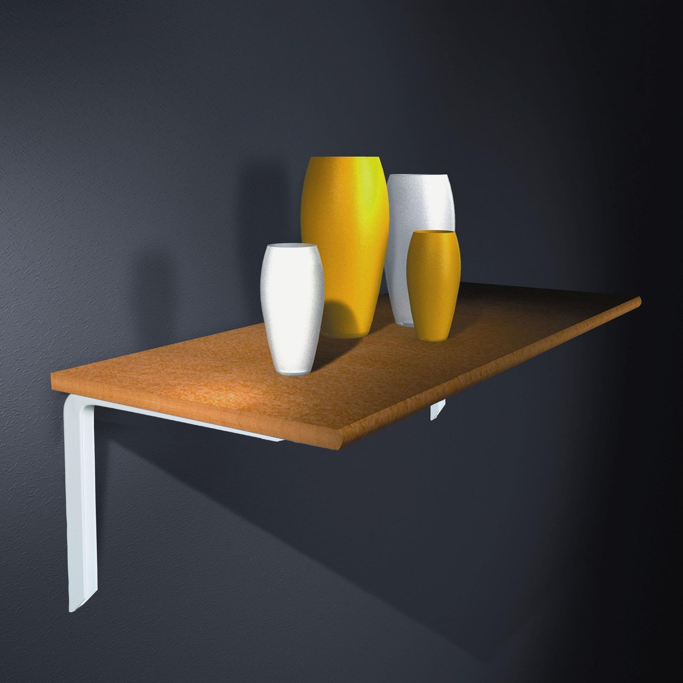 Suporte para prateleira aço branco 25x15 cm 30 kg - 2