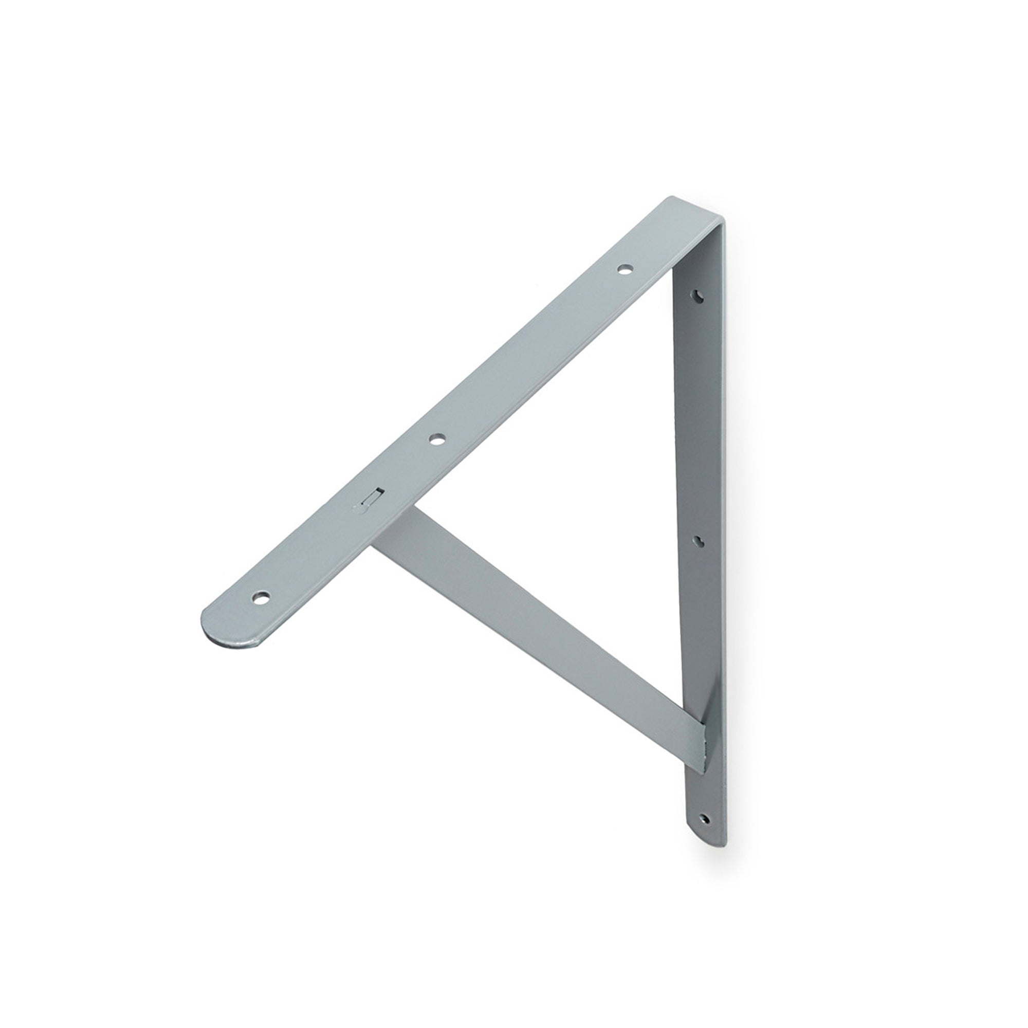 1 escuadra fabricada en acero blanco para baldas de 125 mm