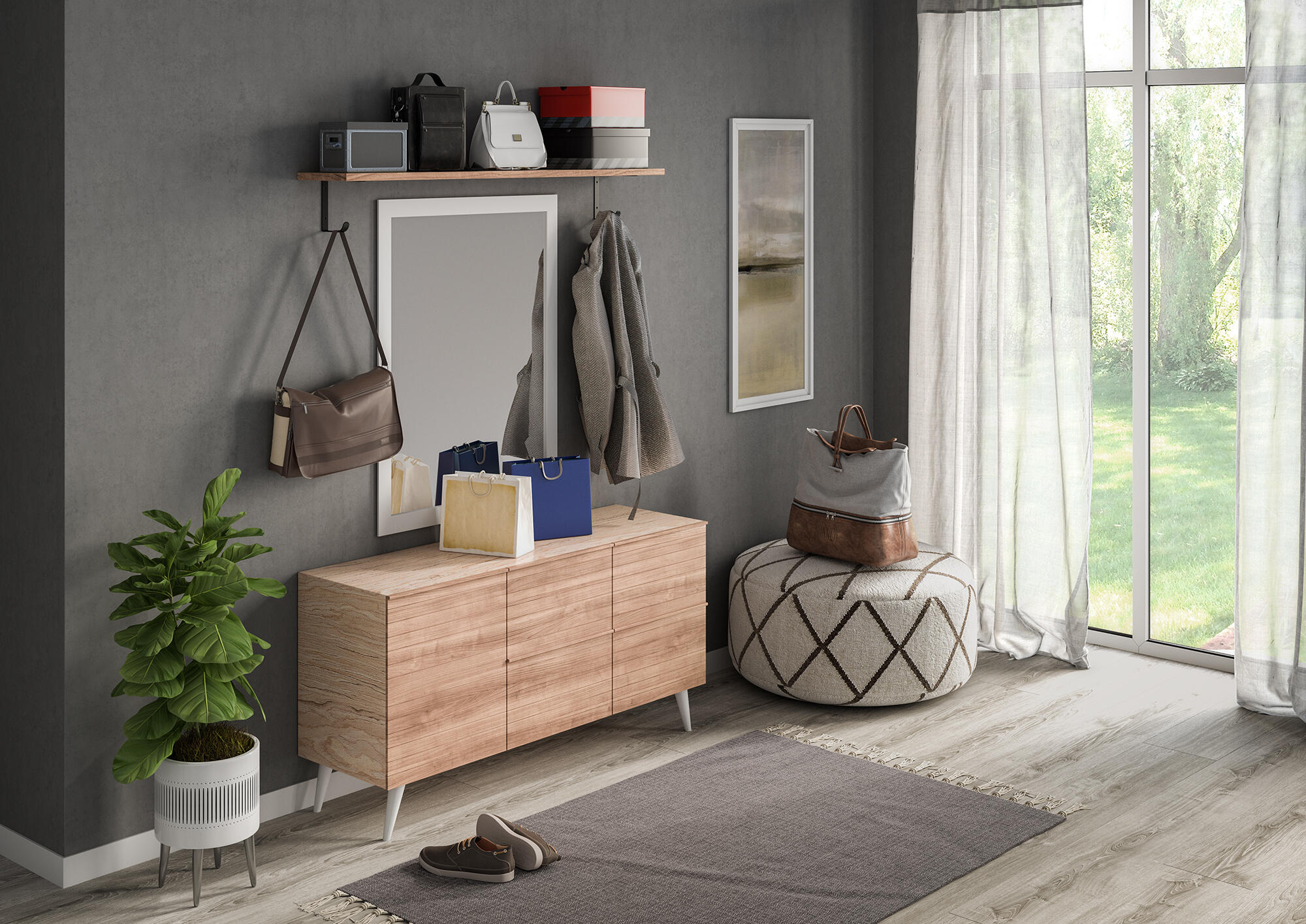 Escuadra decorativa HANGER Negro Epoxi Alt. 14,5 x An. 18 cm - 5