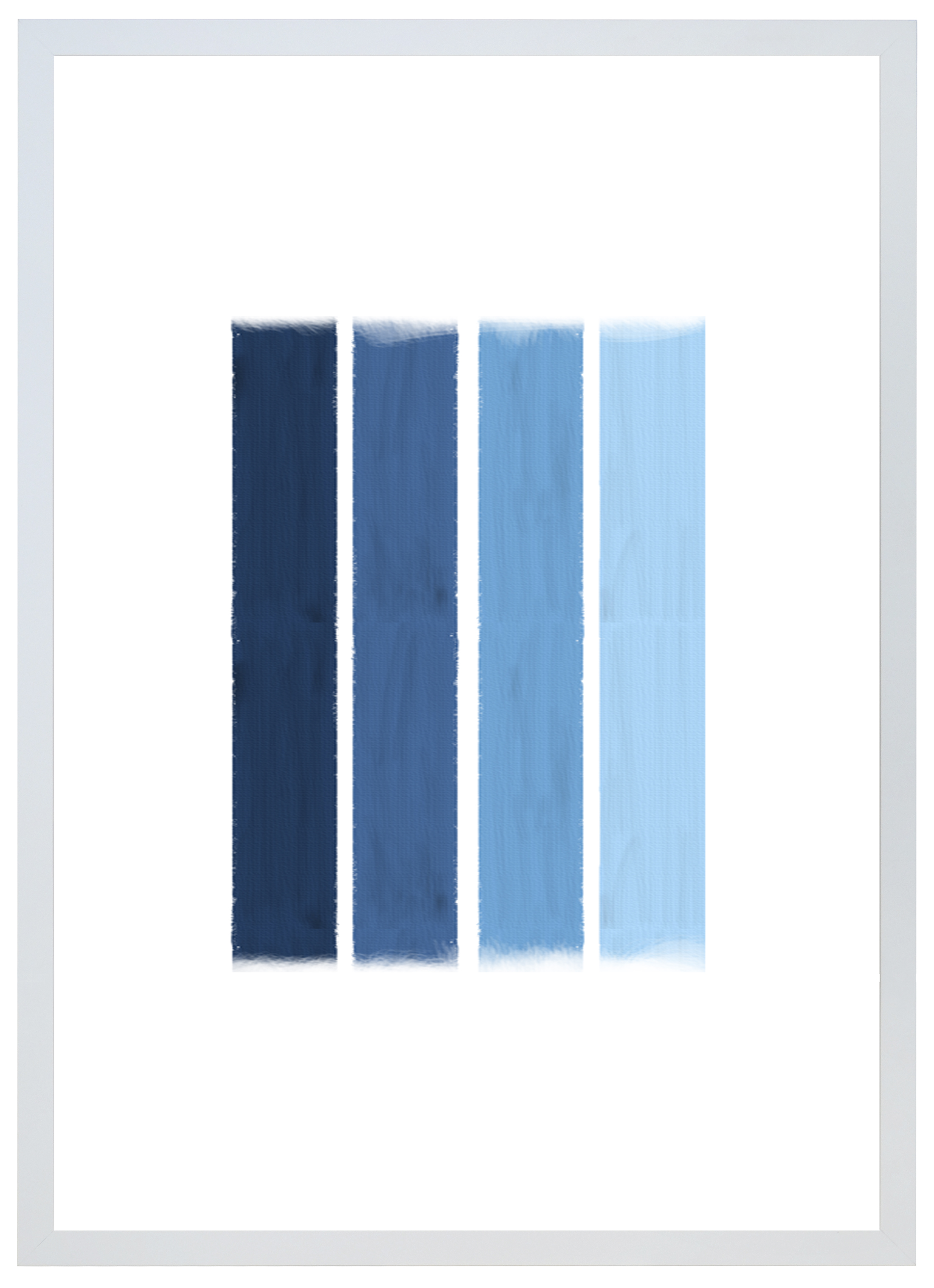 Cuadro pintado con marco 4 blues 70 cm x 50 cm