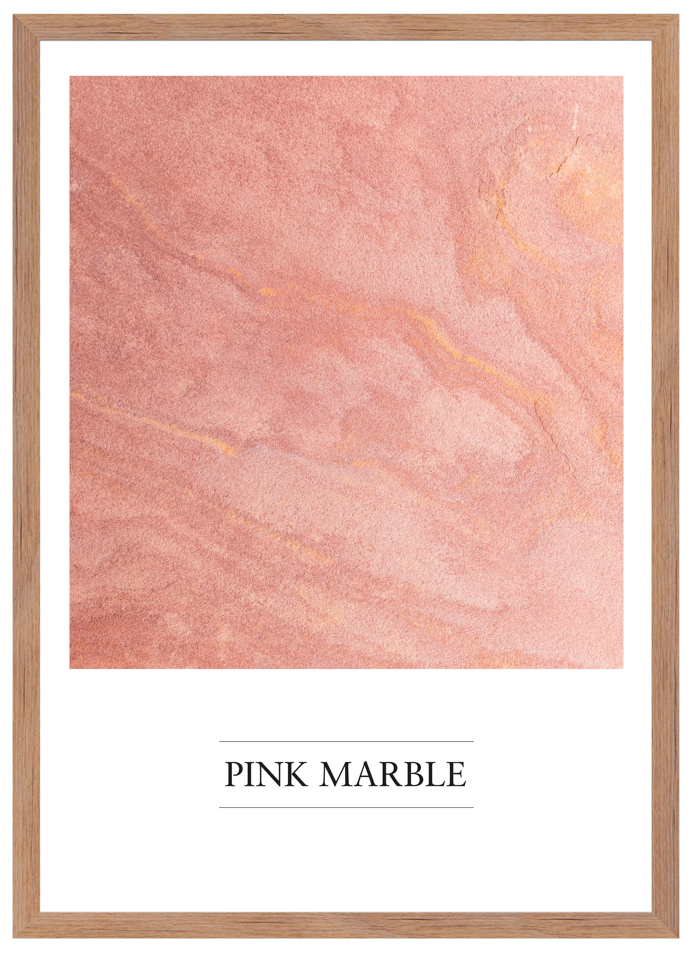 Cuadro pintado con marco pink marble 70 cm x 50 cm