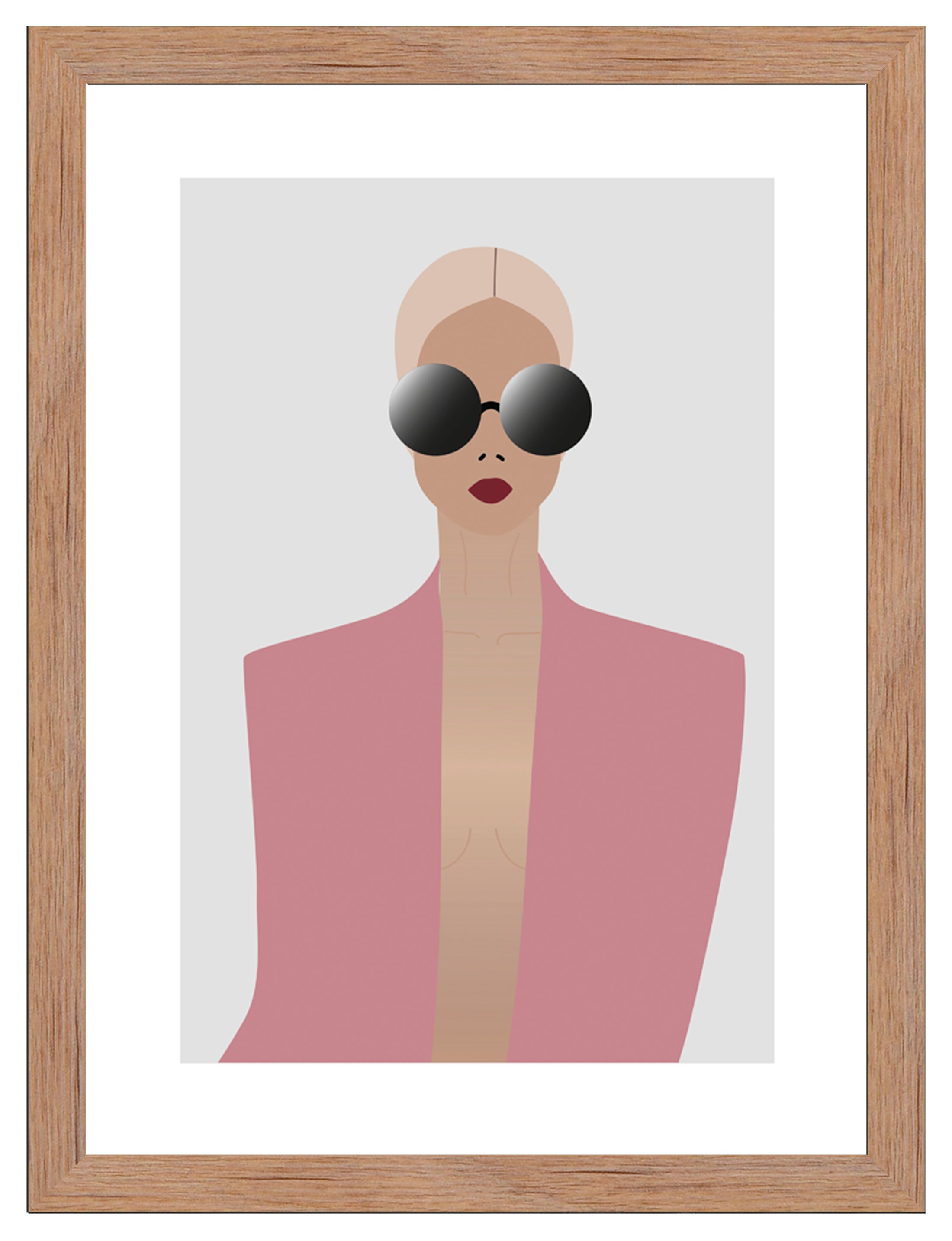 Cuadro pintado con marco fashion ii 30 cm x 40 cm