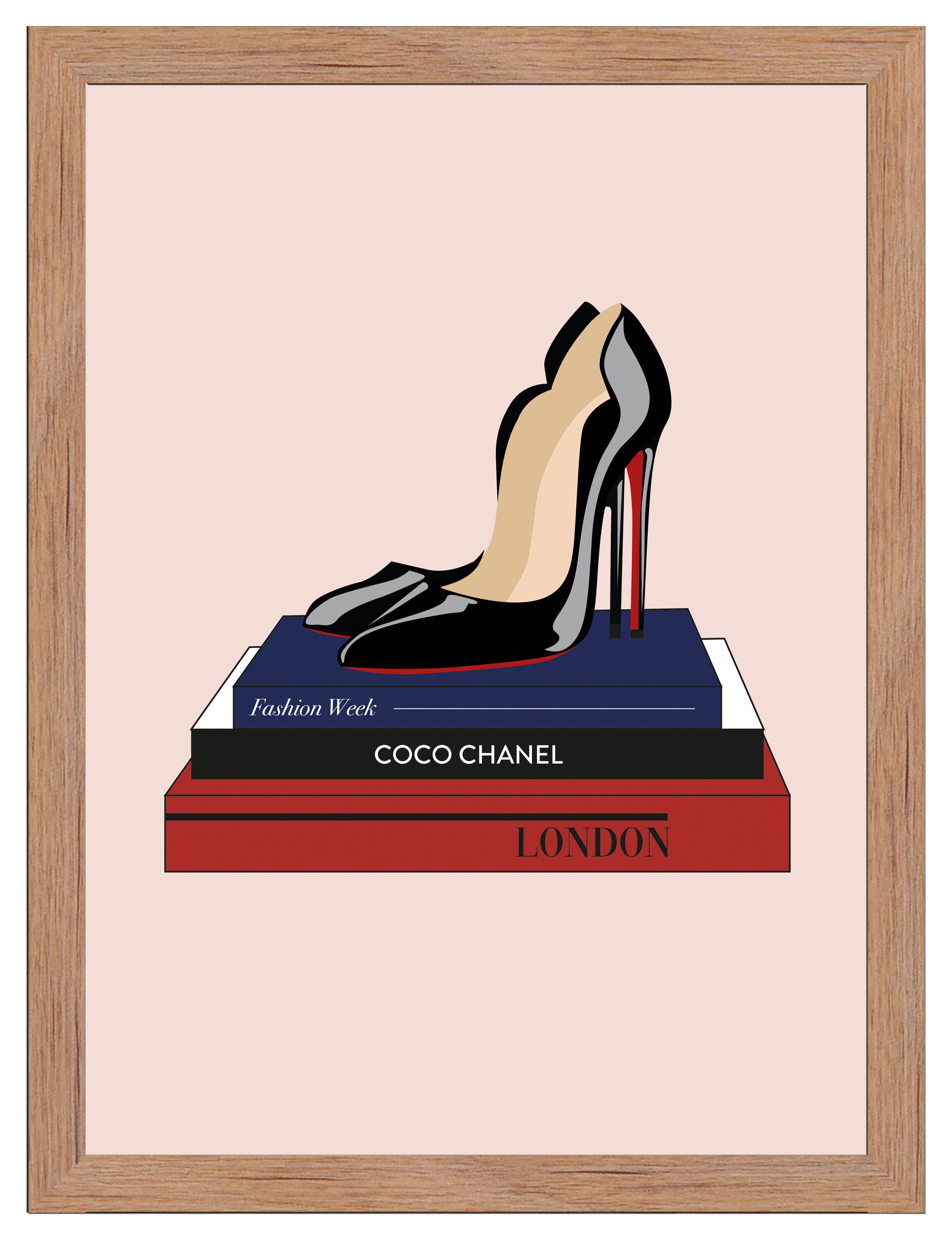 Cuadro pintado con marco 4 shoes 30 cm x 40 cm