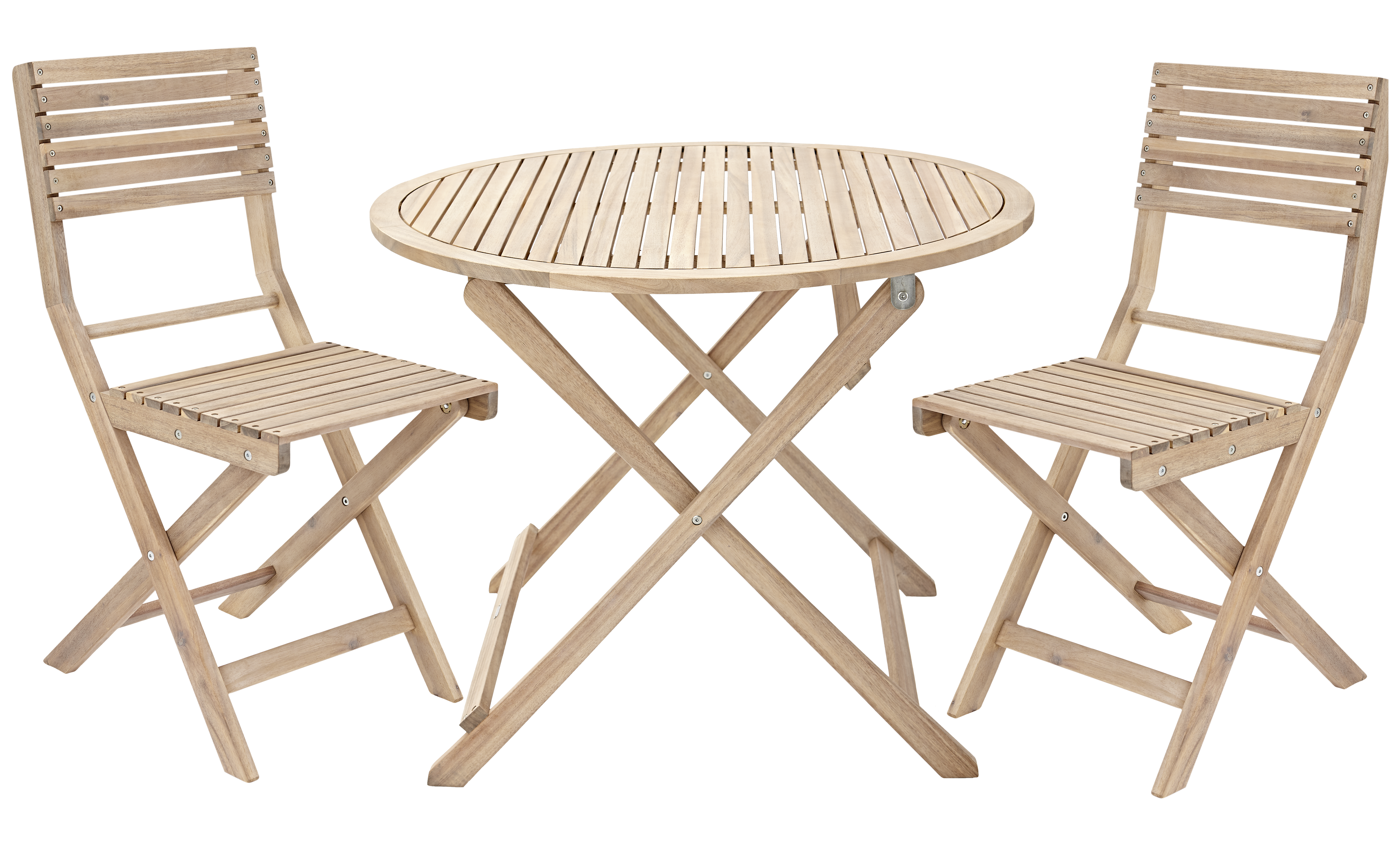 Conjunto de muebles de terraza Solís de madera para 2 comensales