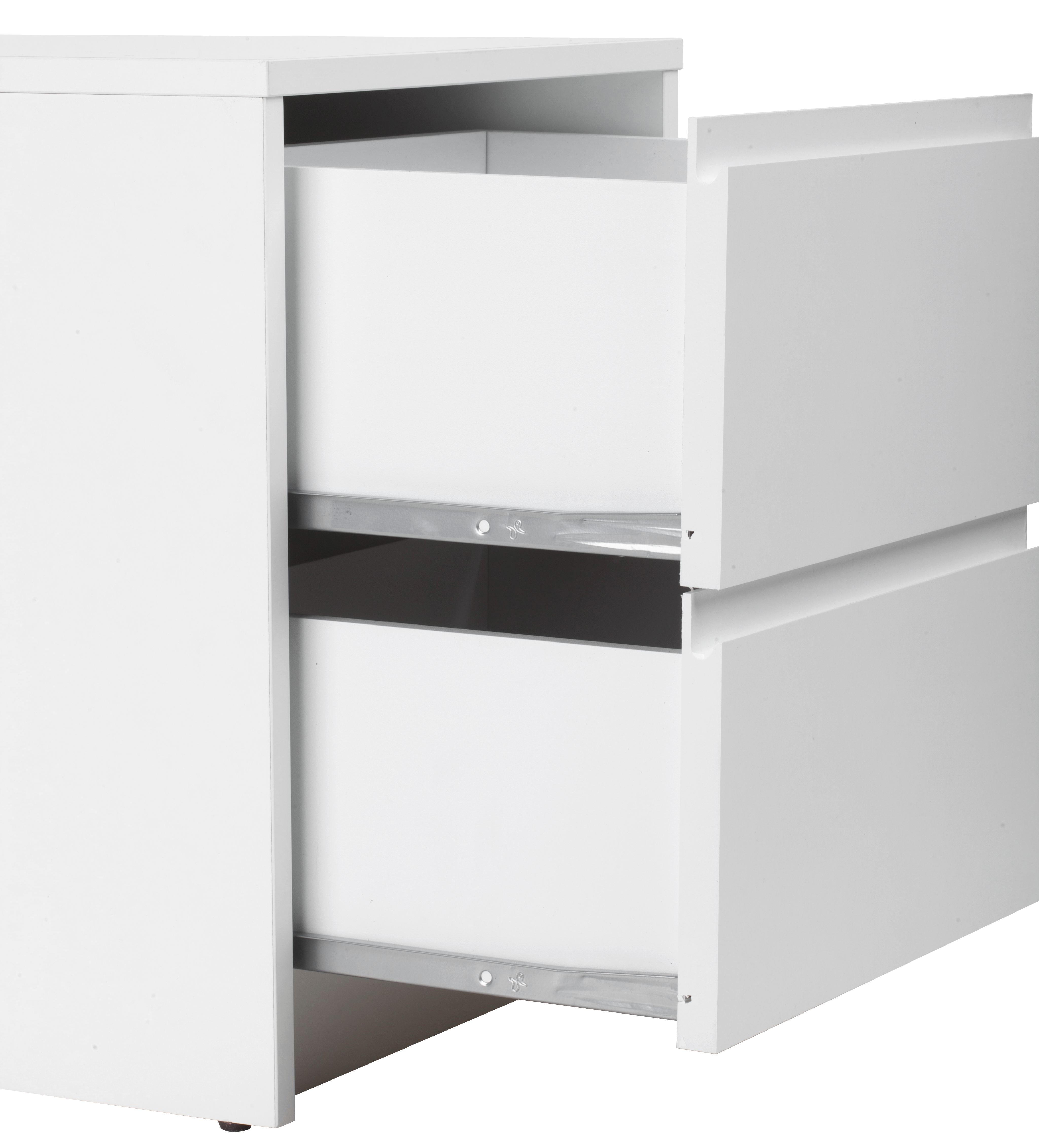 Mesa de cabeceira 2 gavetas Home branco 40x34x47,8 cm - 6