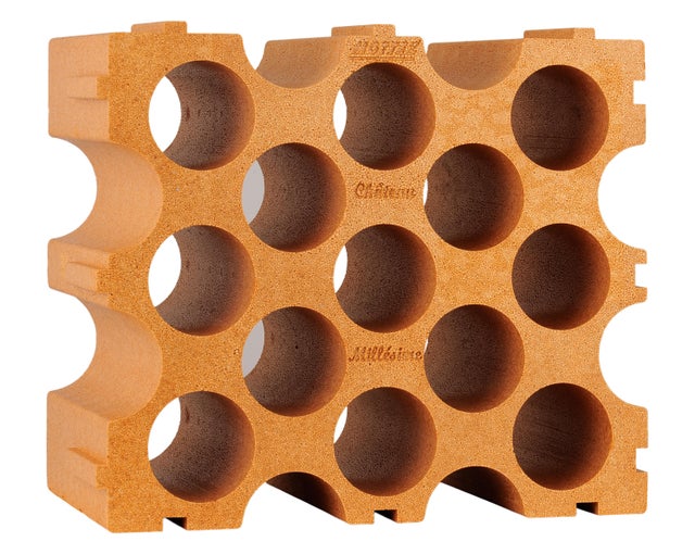 Botellero de poliestireno para 15 botellas de 50x43x26 cm