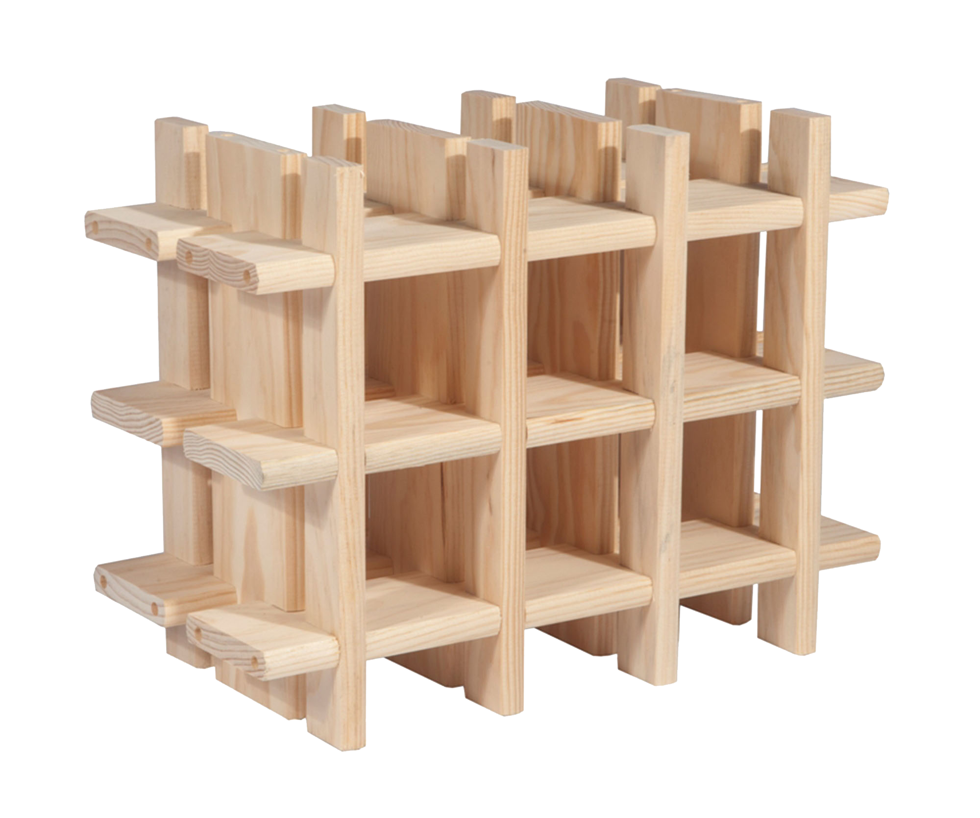 Botellero de madera para botellas de 43x32.5x22 cm