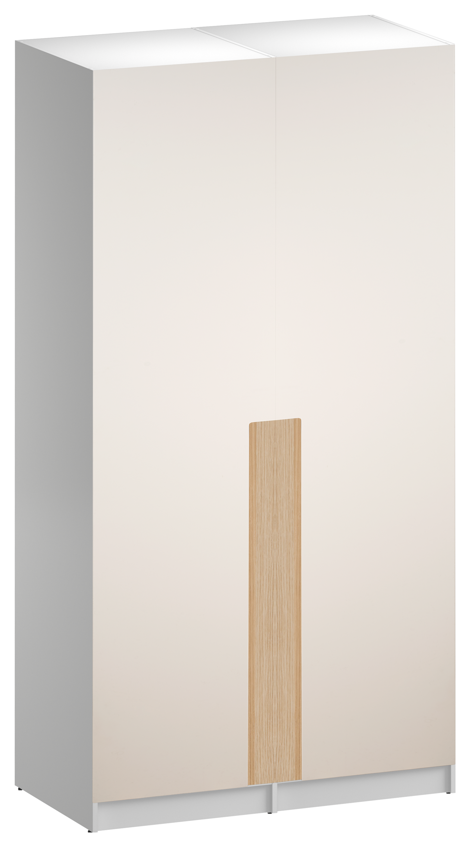 Armario spaceo home catar blanco-roble abatible interior blanco 240x160x60cm