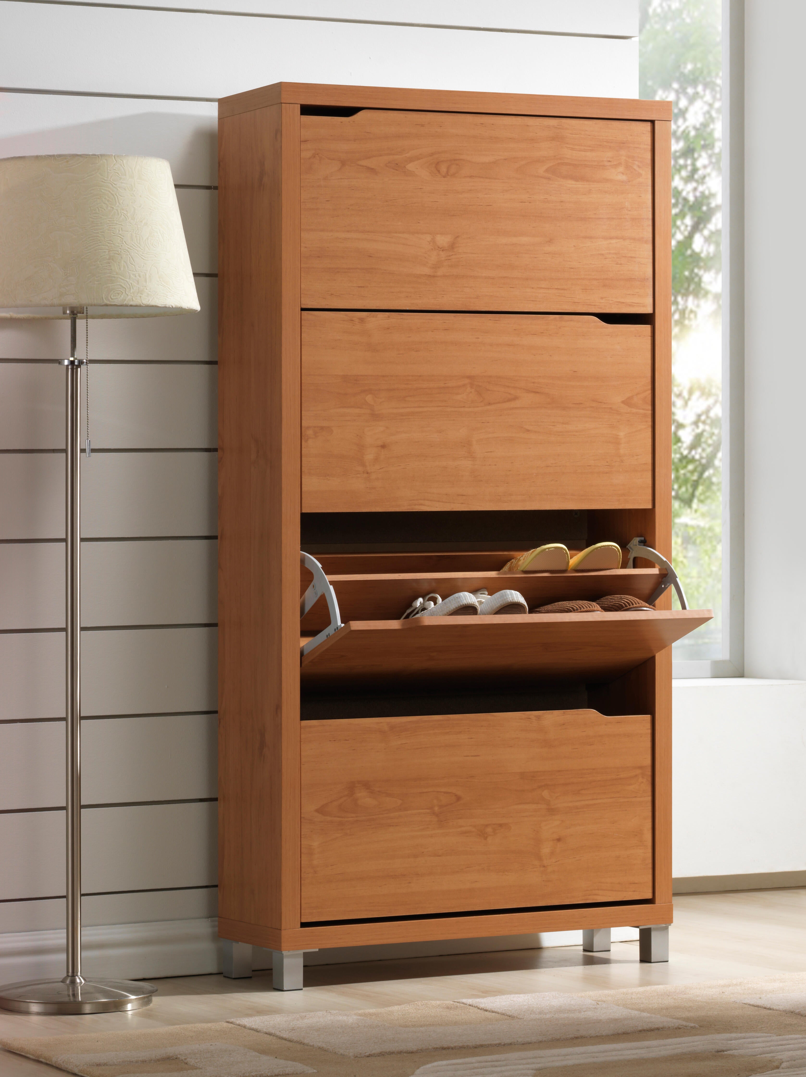Zapatero kubox cerezo para 24 pares de 79x155x24 cm