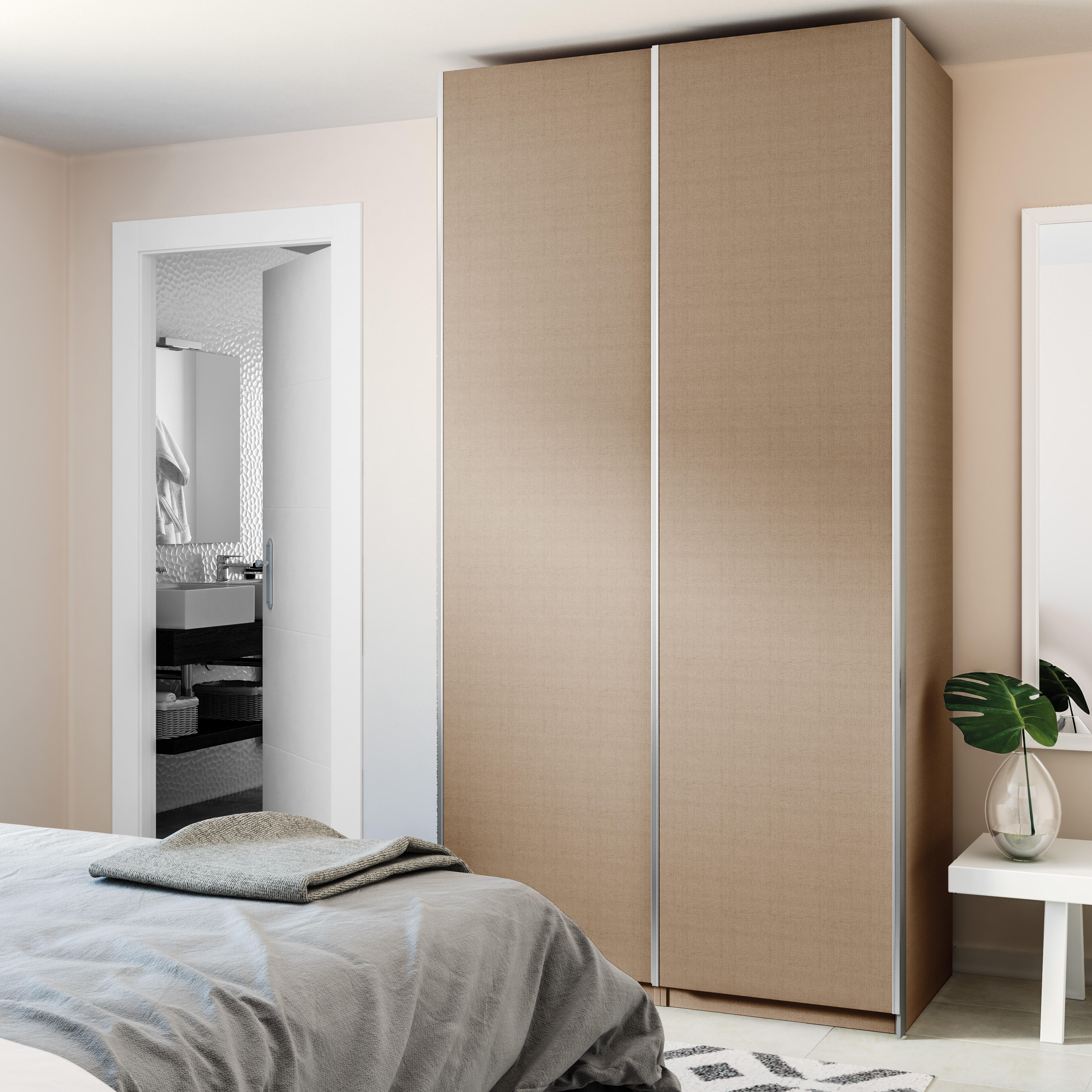 Porta de correr SPACEO MANET LINHO 60X228CM - 2