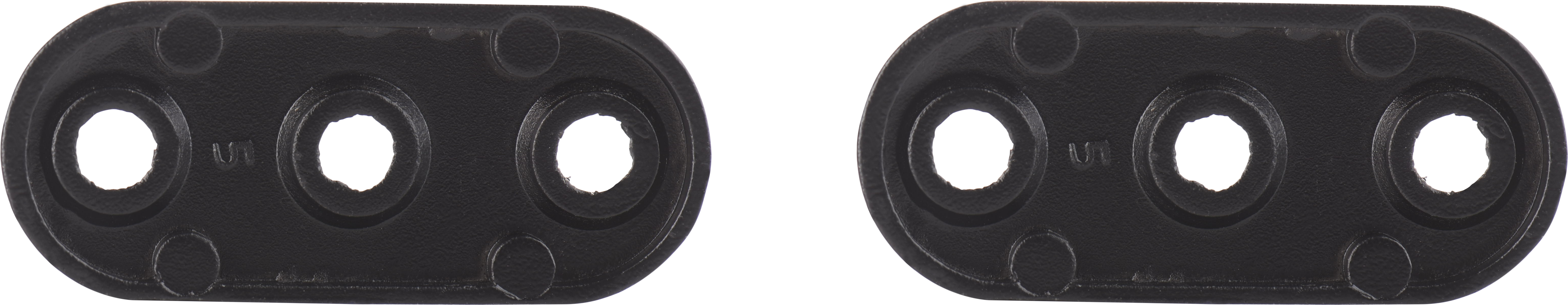 Kit 2 suportes laterais OVAL PRETO 30X15MM - 3